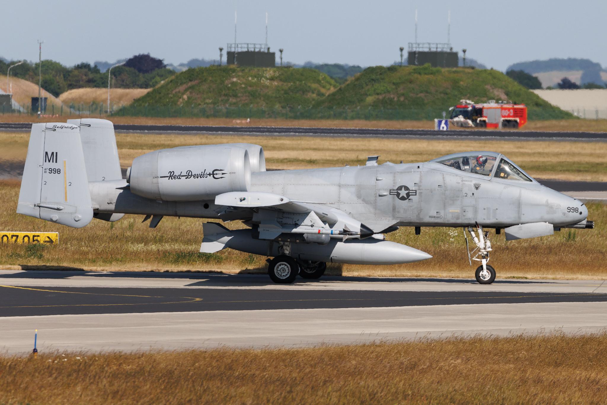 Schleswig Jagel Airport: United States - US Air Force (USAF) | Fairchild A-10A Thunderbolt II A10 | 81-0998 | MSN A10-0693