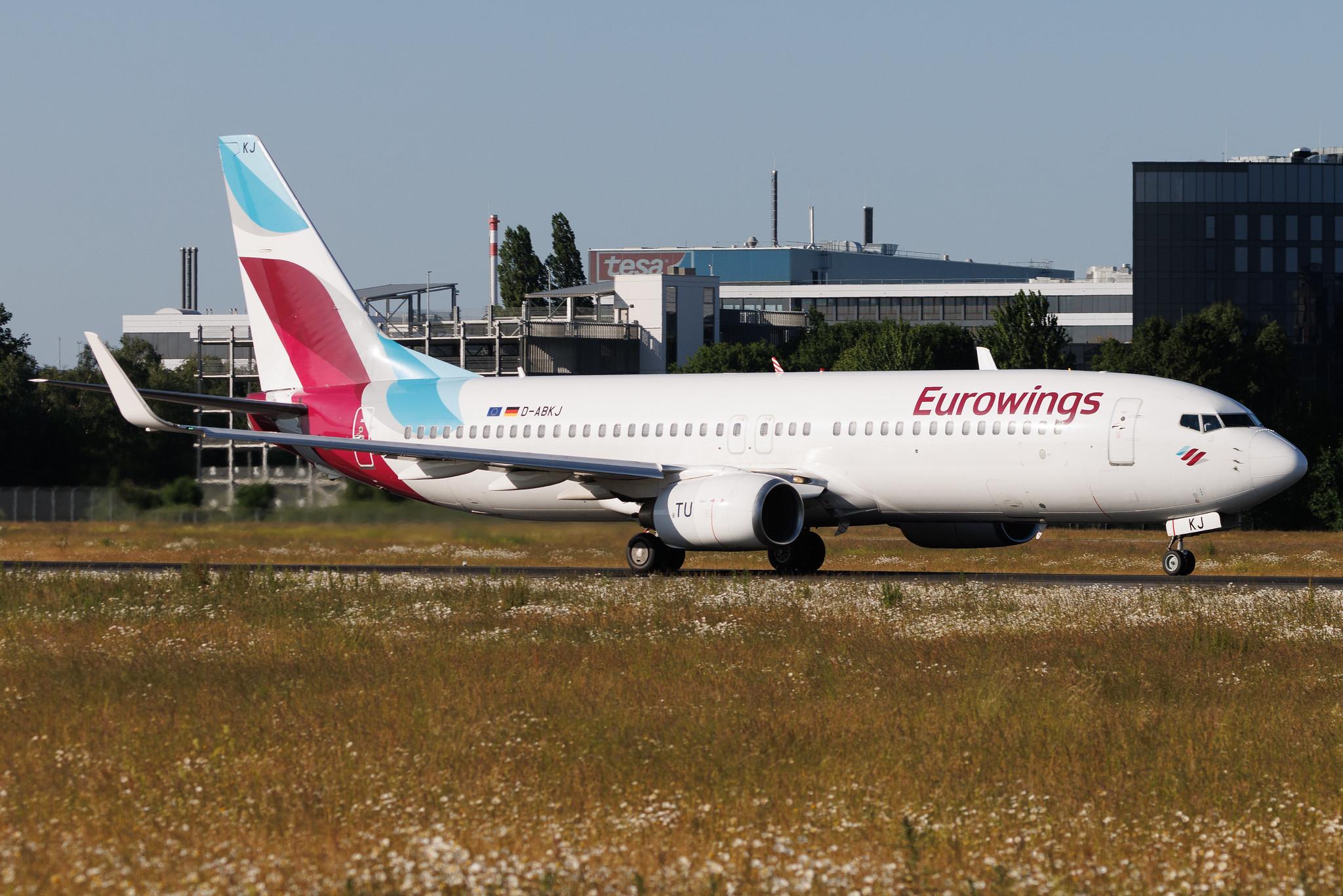 Hamburg Airport: Eurowings (EW / EWG) | Operator: TUI fly | Boeing 737-86J B738 | D-ABKJ | MSN 37749