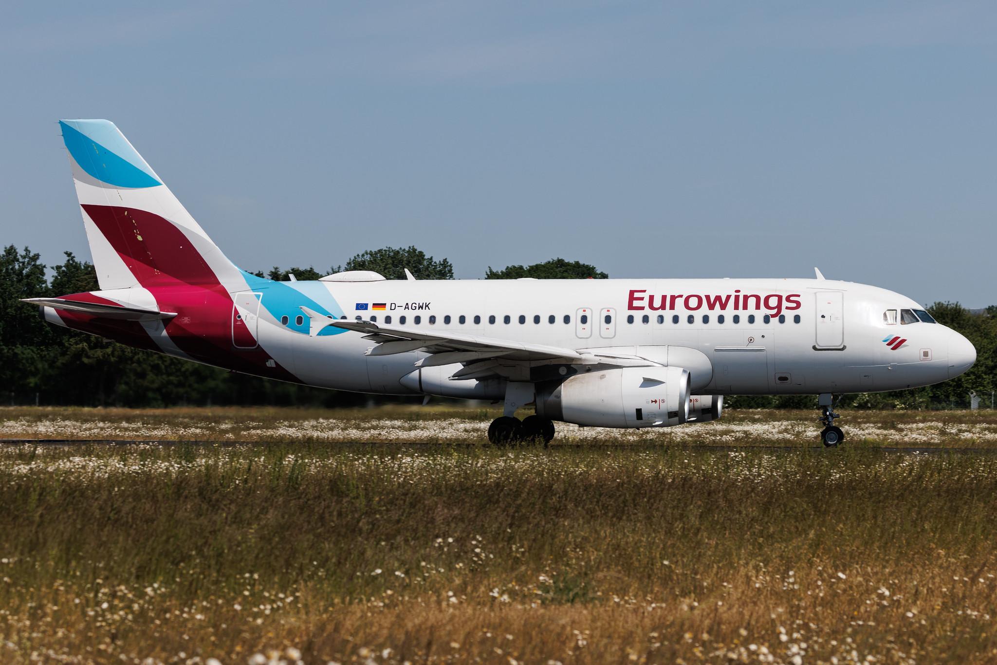 Hamburg Airport: Eurowings (EW / EWG) | Airbus A319-132 A319 | D-AGWK | MSN 3500
