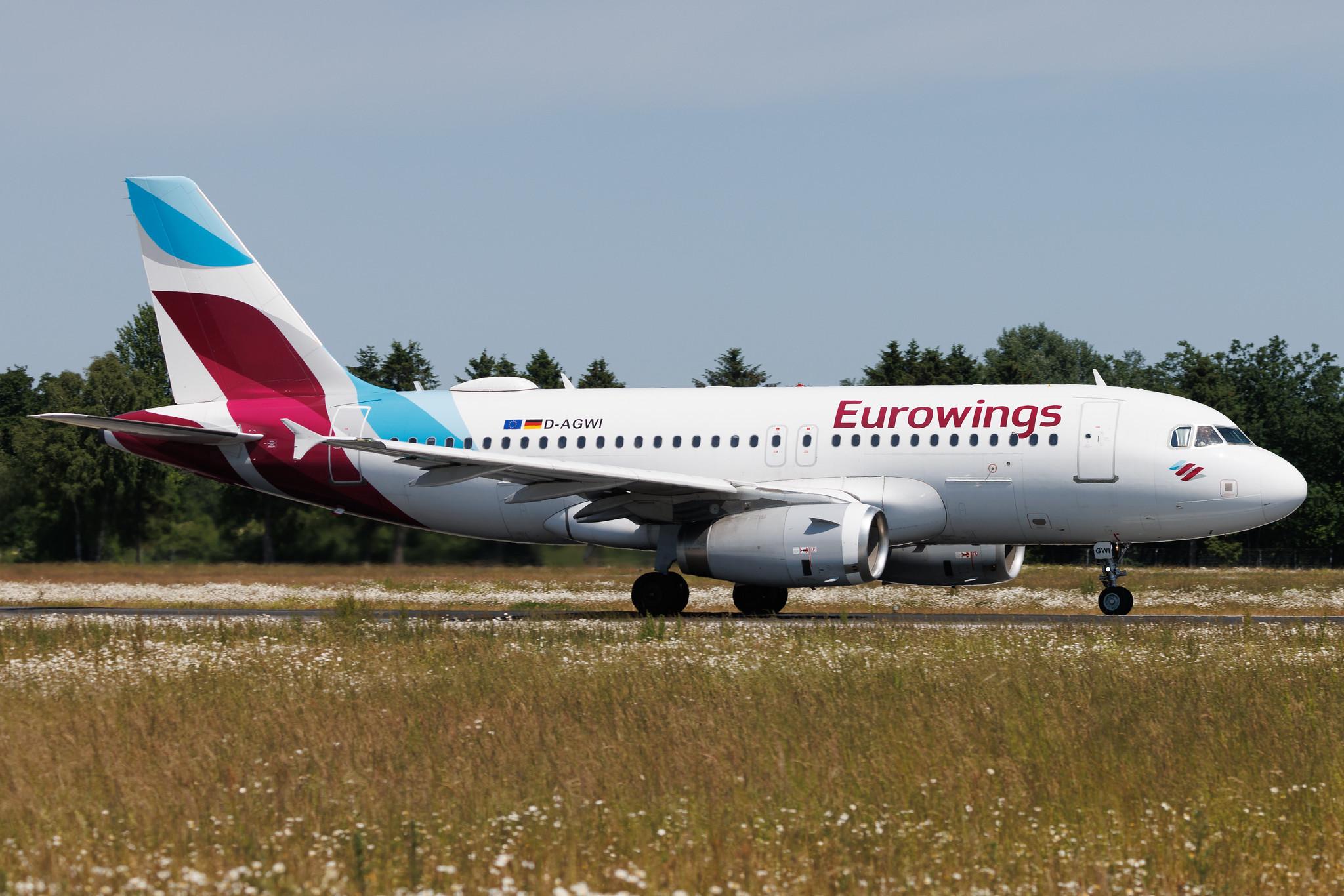 Hamburg Airport: Eurowings (EW / EWG) | Airbus A319-132 A319 | D-AGWI | MSN 3358