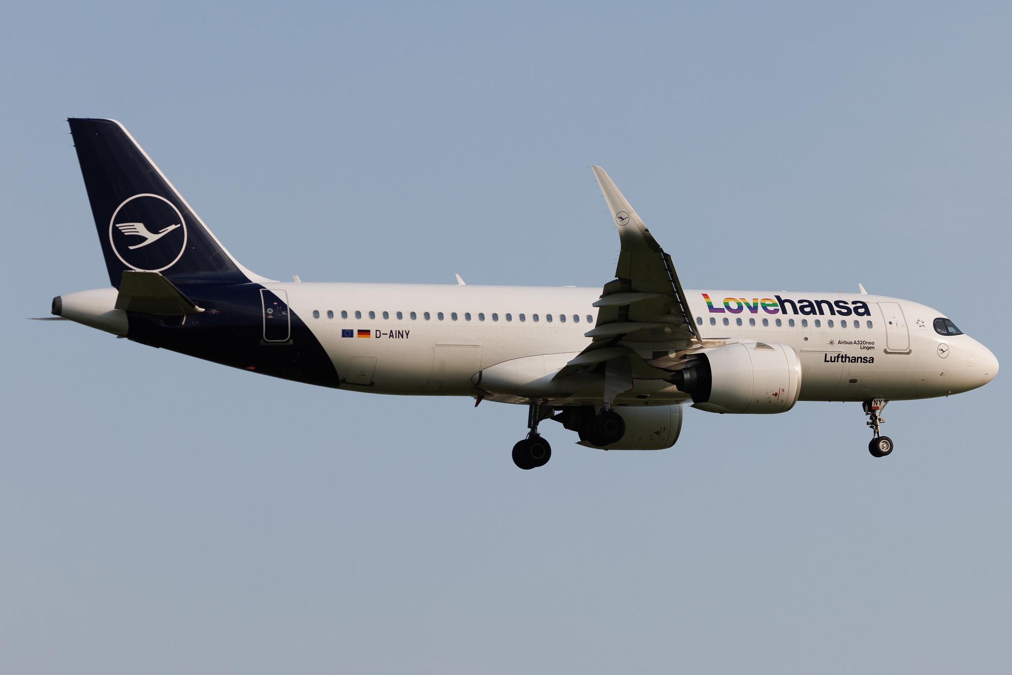 Hamburg Airport: Lufthansa (LH / DLH) | Livery: Lovehansa Livery | Airbus A320-271N A20N | D-AINY | MSN 9453