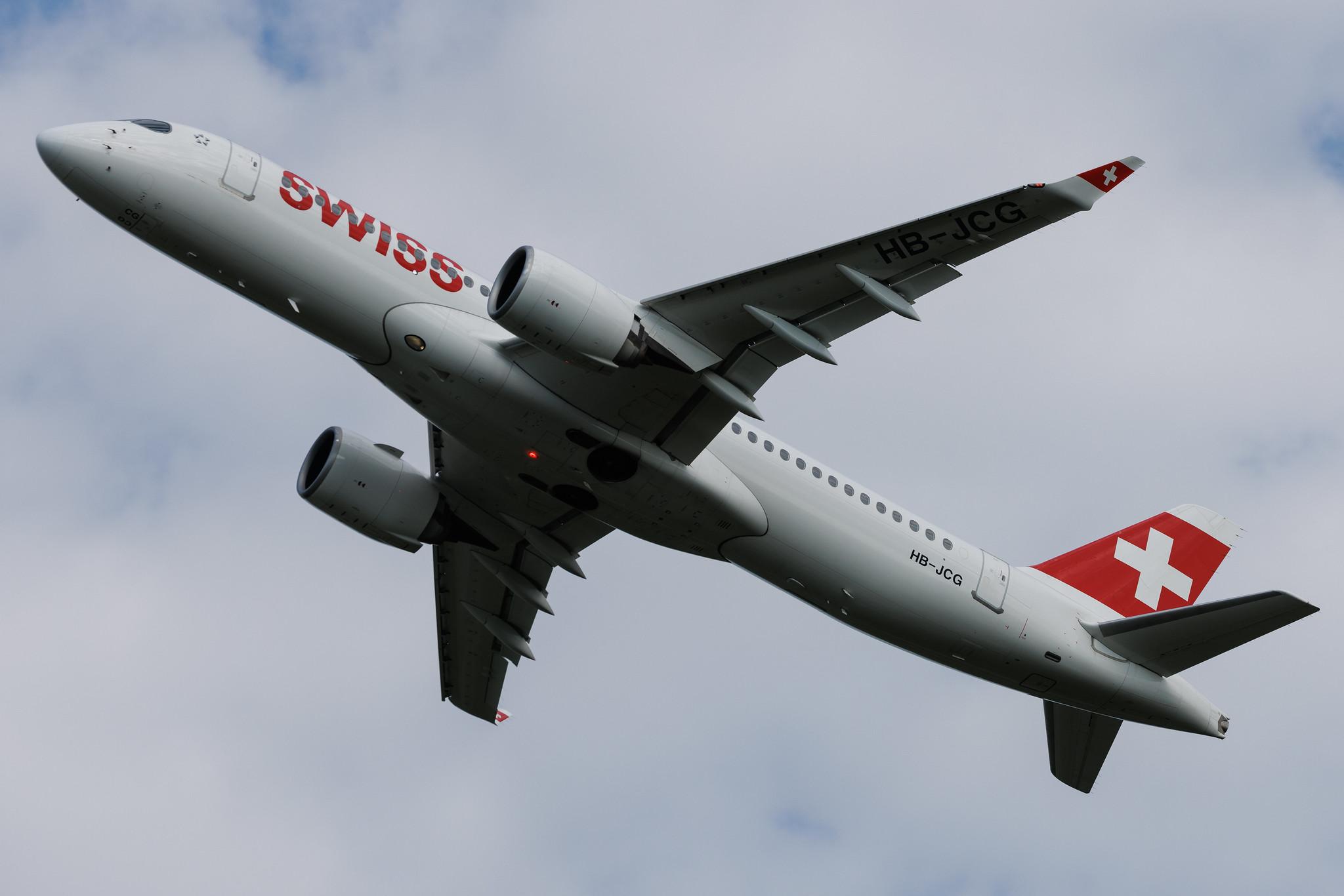 Hamburg Airport: Swiss (LX / SWR) | Airbus A220-300 BCS3 | HB-JCG | MSN 55020