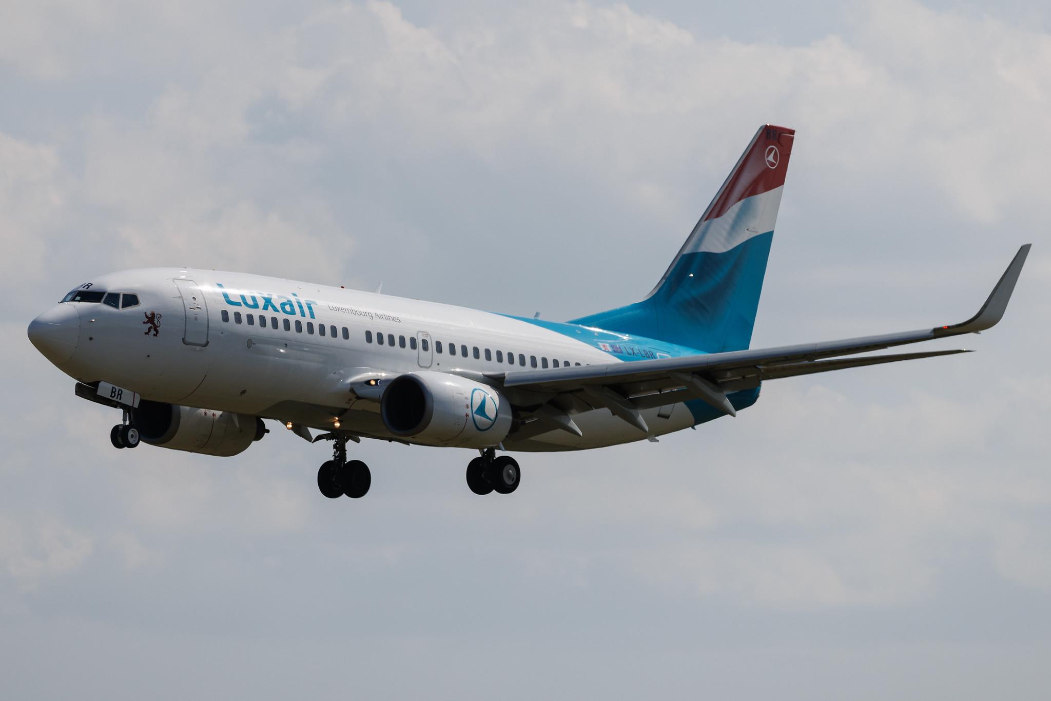 Luxembourg Findel Airport: Luxair (LG / LGL) | Boeing 737-7K2 B737 | LX-LBR | MSN 30366
