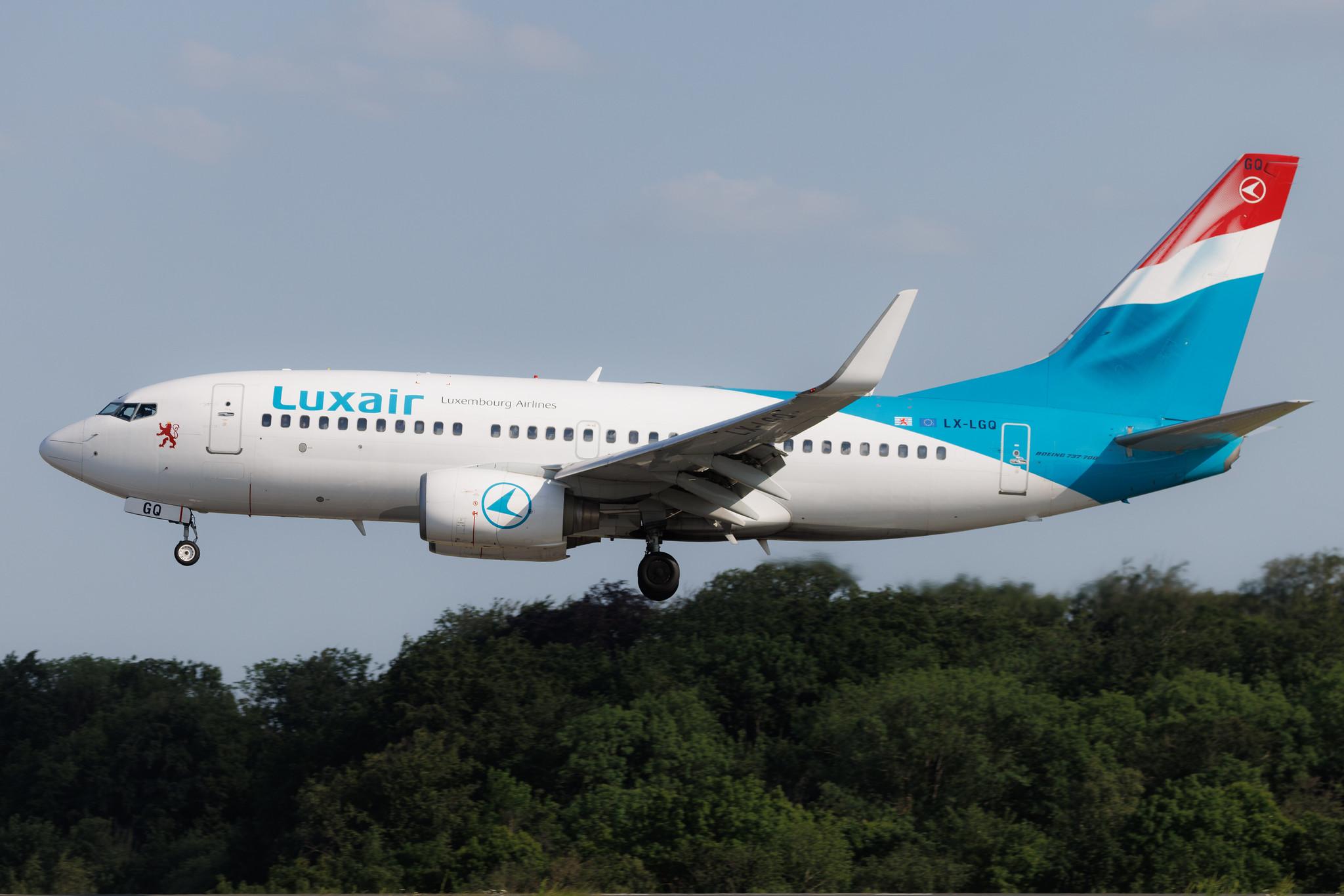 Luxembourg Findel Airport: Luxair (LG / LGL) | Boeing 737-7C9 B737 | LX-LGQ | MSN 33802