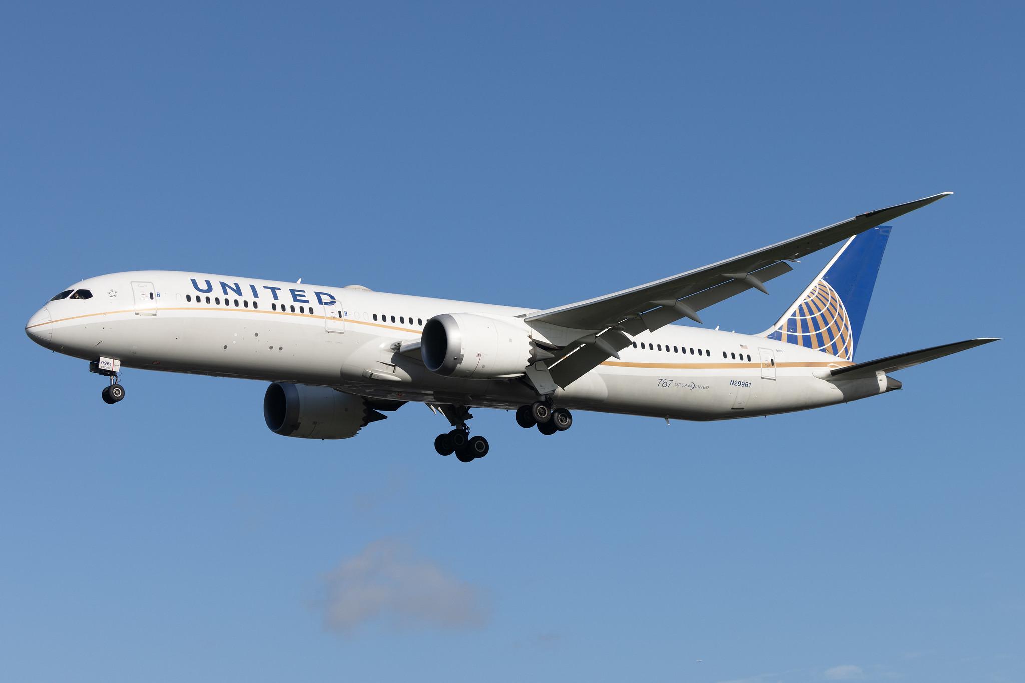 London Heathrow: United Airlines (UA / UAL) | Boeing 787-9 Dreamliner B789 | N29961 | MSN 37811