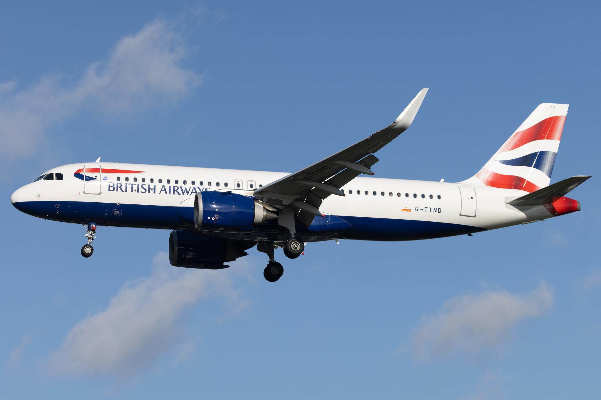 London Heathrow: British Airways (BA / BAW) | Airbus A320-251N A20N | G-TTND | MSN 8308