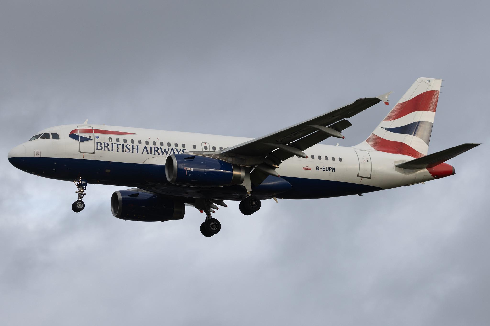 London Heathrow: British Airways (BA / BAW) | Airbus A319-131 A319 | G-EUPN | MSN 1261