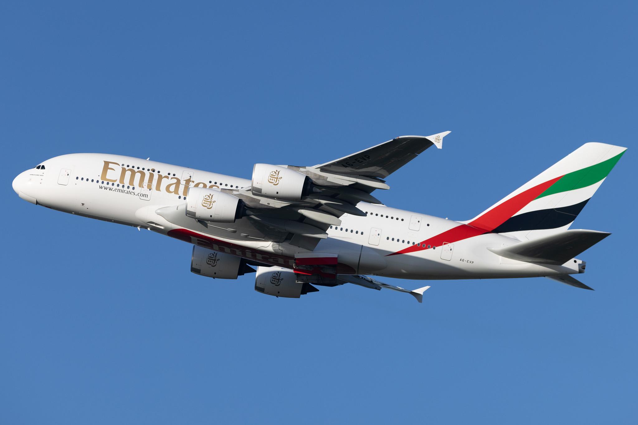 London Heathrow: Emirates (EK / UAE) | Airbus A380-842 A388 | A6-EVP | MSN 269