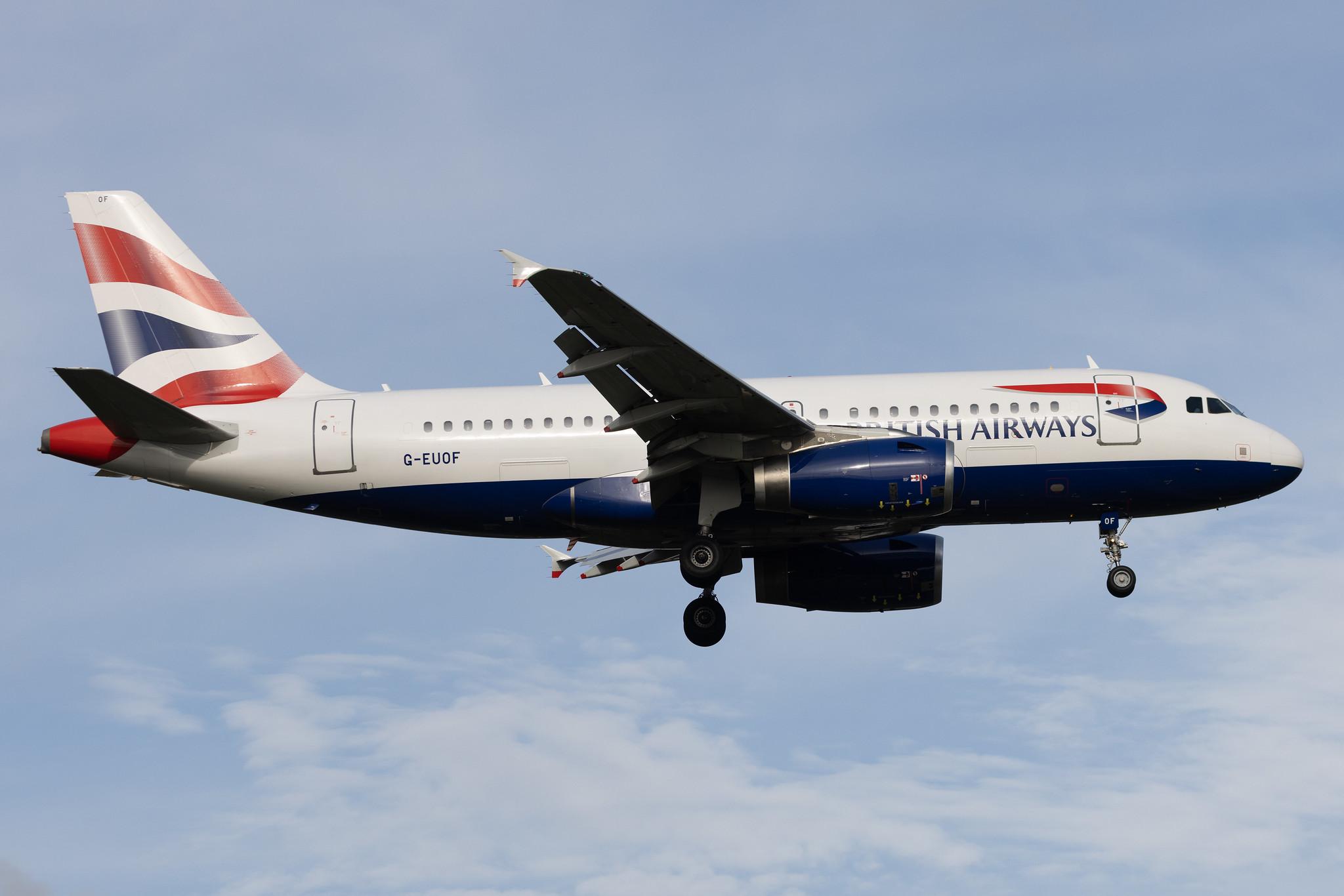 London Heathrow: British Airways (BA / BAW) | Airbus A319-131 A319 | G-EUOF | MSN 1590