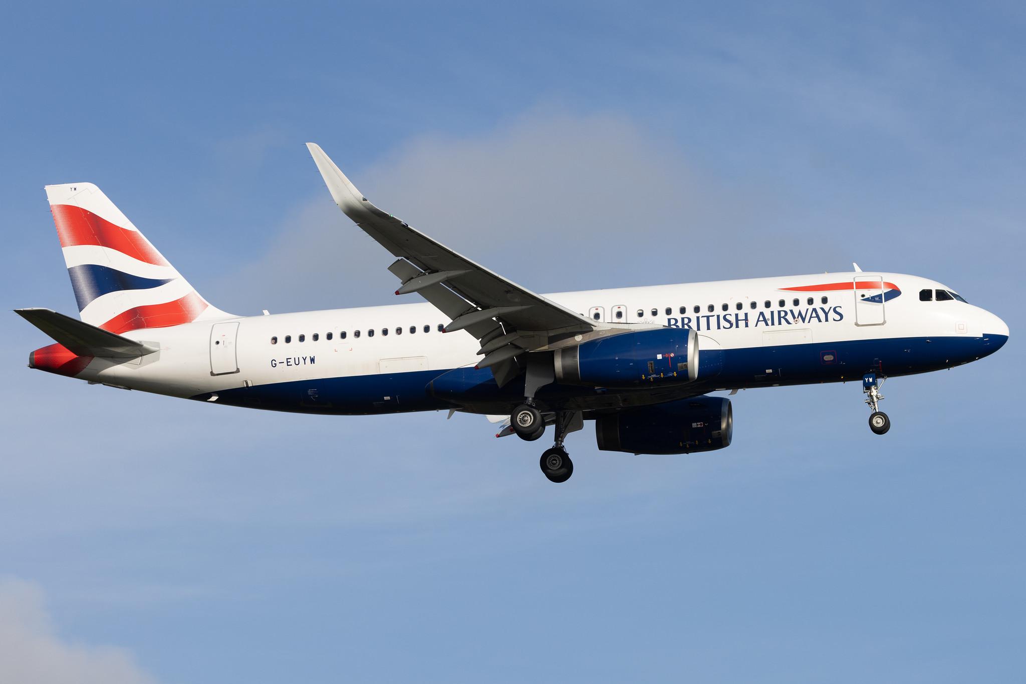 London Heathrow: British Airways (BA / BAW) | Airbus A320-232 A320 | G-EUYW | MSN 6129