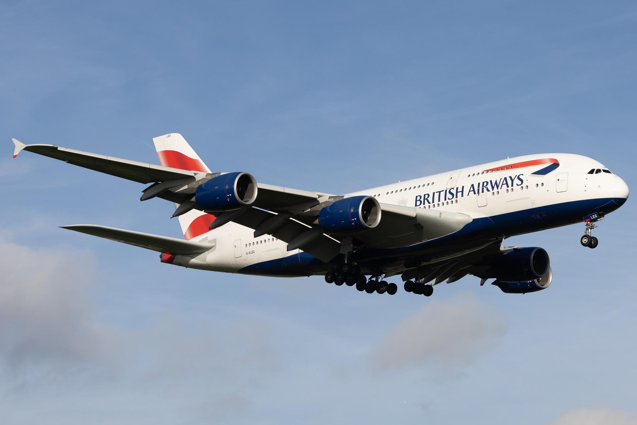 London Heathrow: British Airways (BA / BAW) | Airbus A380-841 A388 | G-XLEG | MSN 161