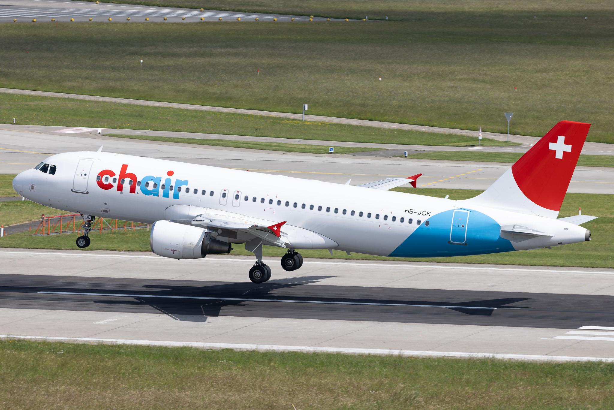 Flughafen Zürich: Chair Airlines (GM / GSW) | Airbus A320-214 A320 | HB-JOK | MSN 3923