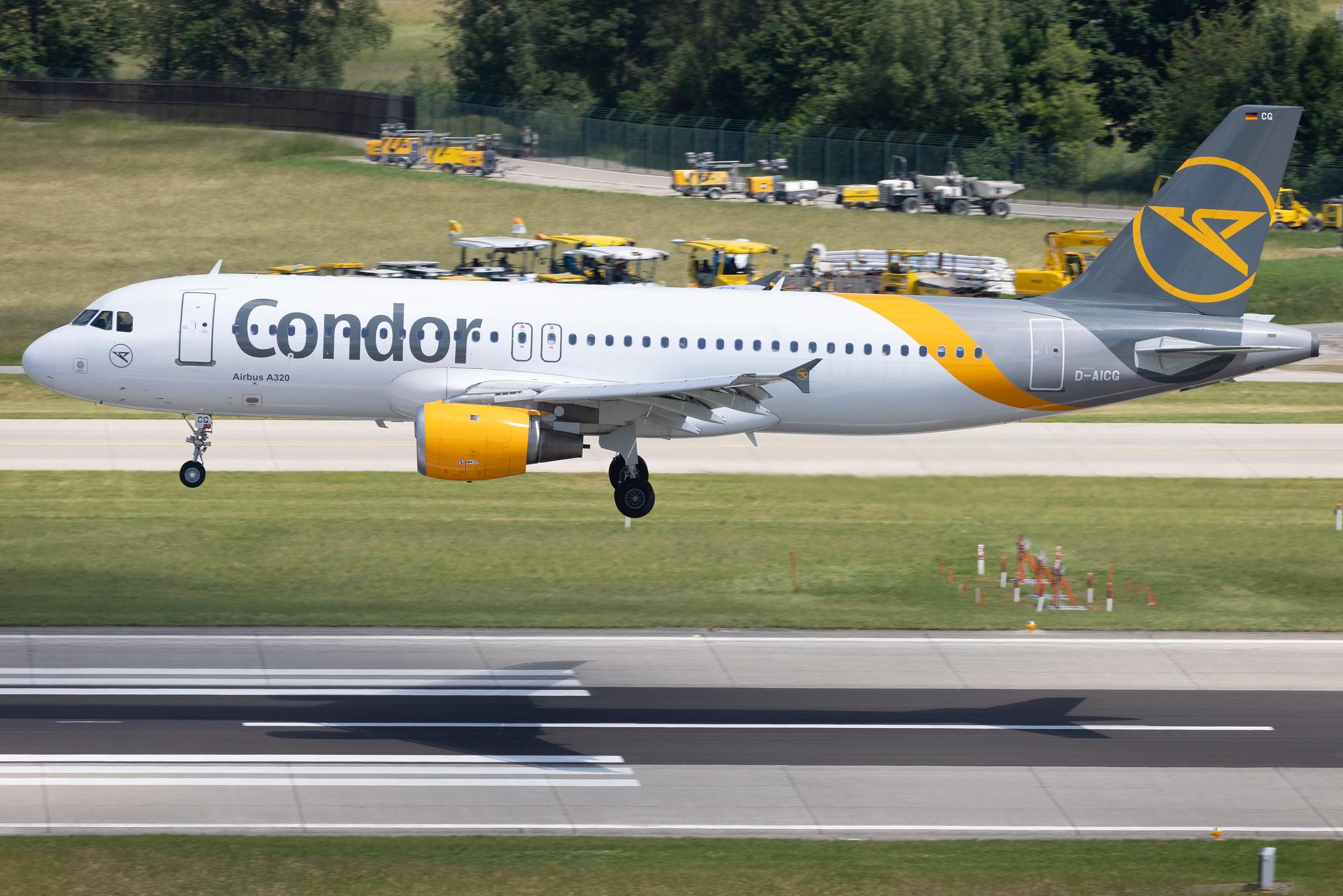 Flughafen Zürich: Condor (DE / CFG) | Airbus A320-212 A320 | D-AICG | MSN 0957