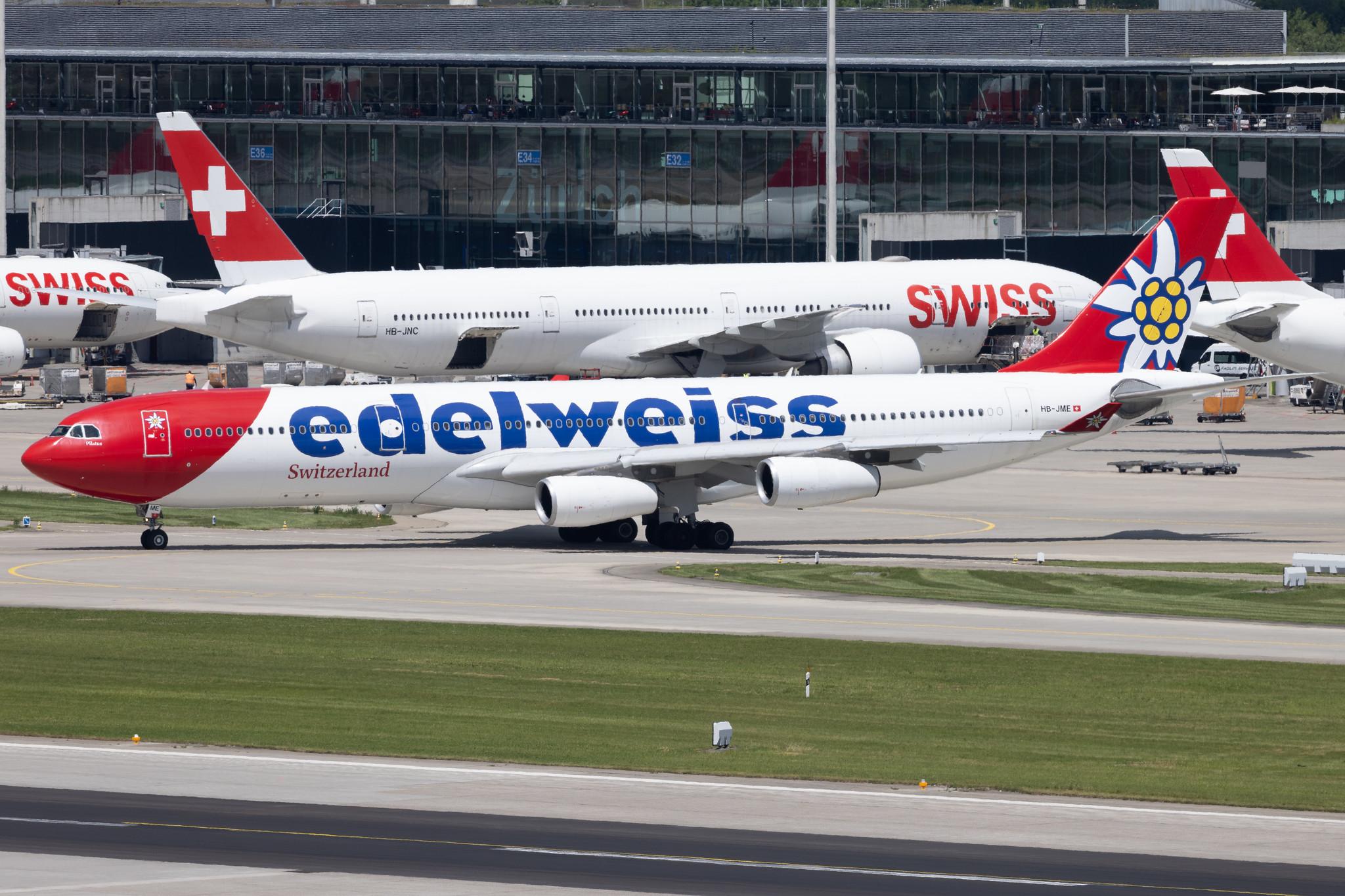 Flughafen Zürich: Edelweiss Air (WK / EDW) | Airbus A340-313 A343 | HB-JME | MSN 0559