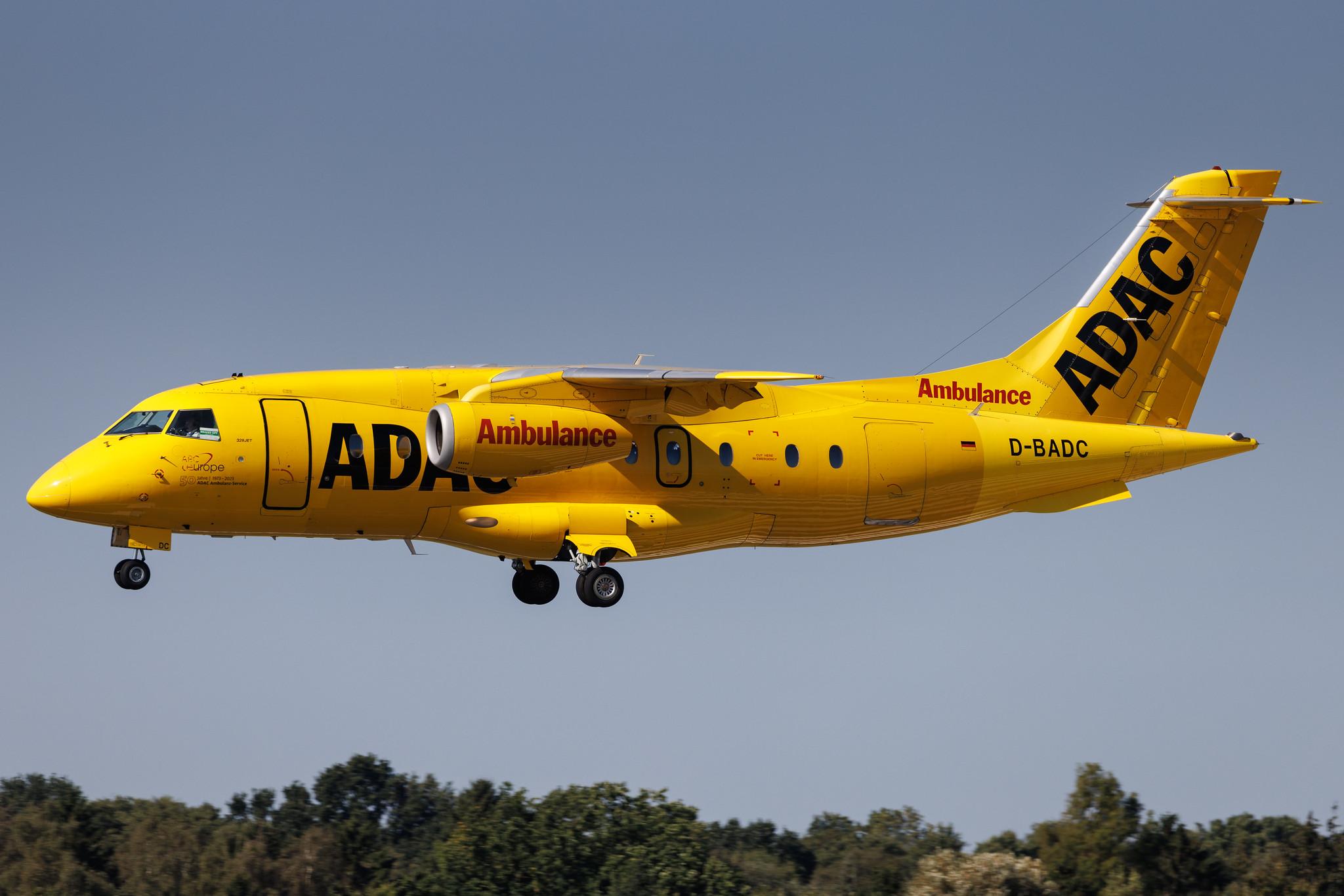Hamburg Airport: ADAC Luftrettung (/ ADN) | Operator: Aero-Dienst | Fairchild Dornier 328JET J328 | D-BADC | MSN 3216