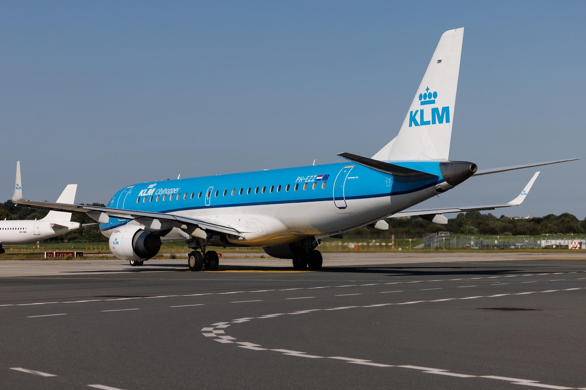 Hamburg Airport: KLM (KL / KLM) | Operator: KLM Cityhopper | Embraer E190STD E190 | PH-EZZ | MSN 19000654