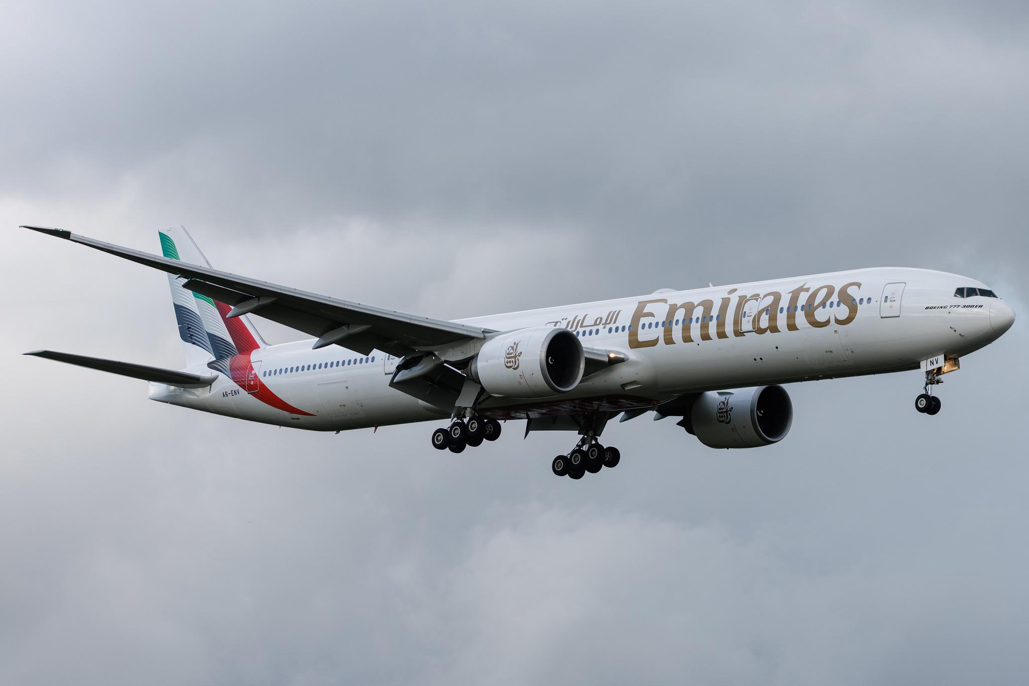 Hamburg Airport: Emirates (EK / UAE) | Boeing 777-31H(ER) B77W | A6-ENV | MSN 41368