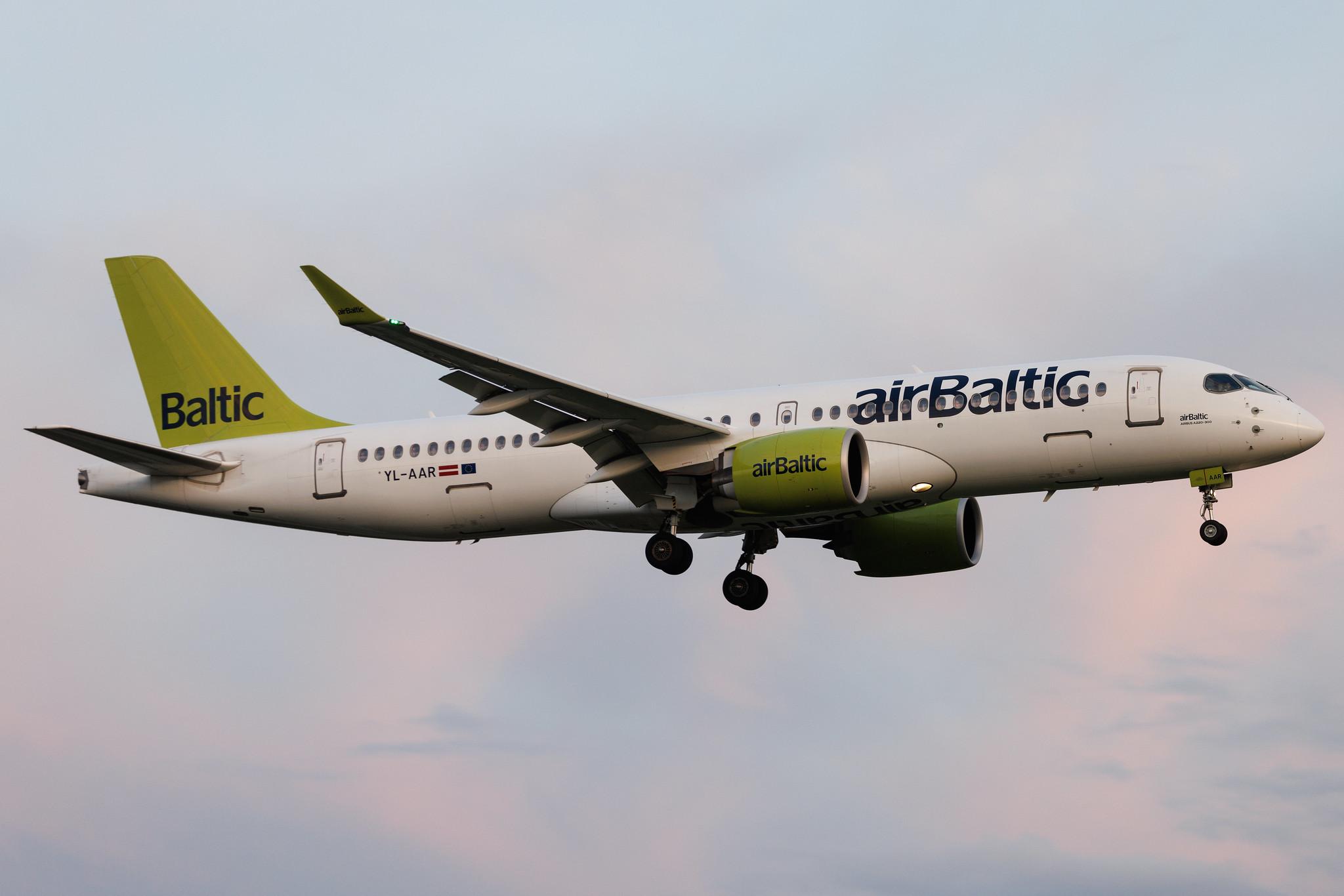 Hamburg Airport: Air Baltic (BT / BTI) | Airbus A220-300 BCS3 | YL-AAR | MSN 55053