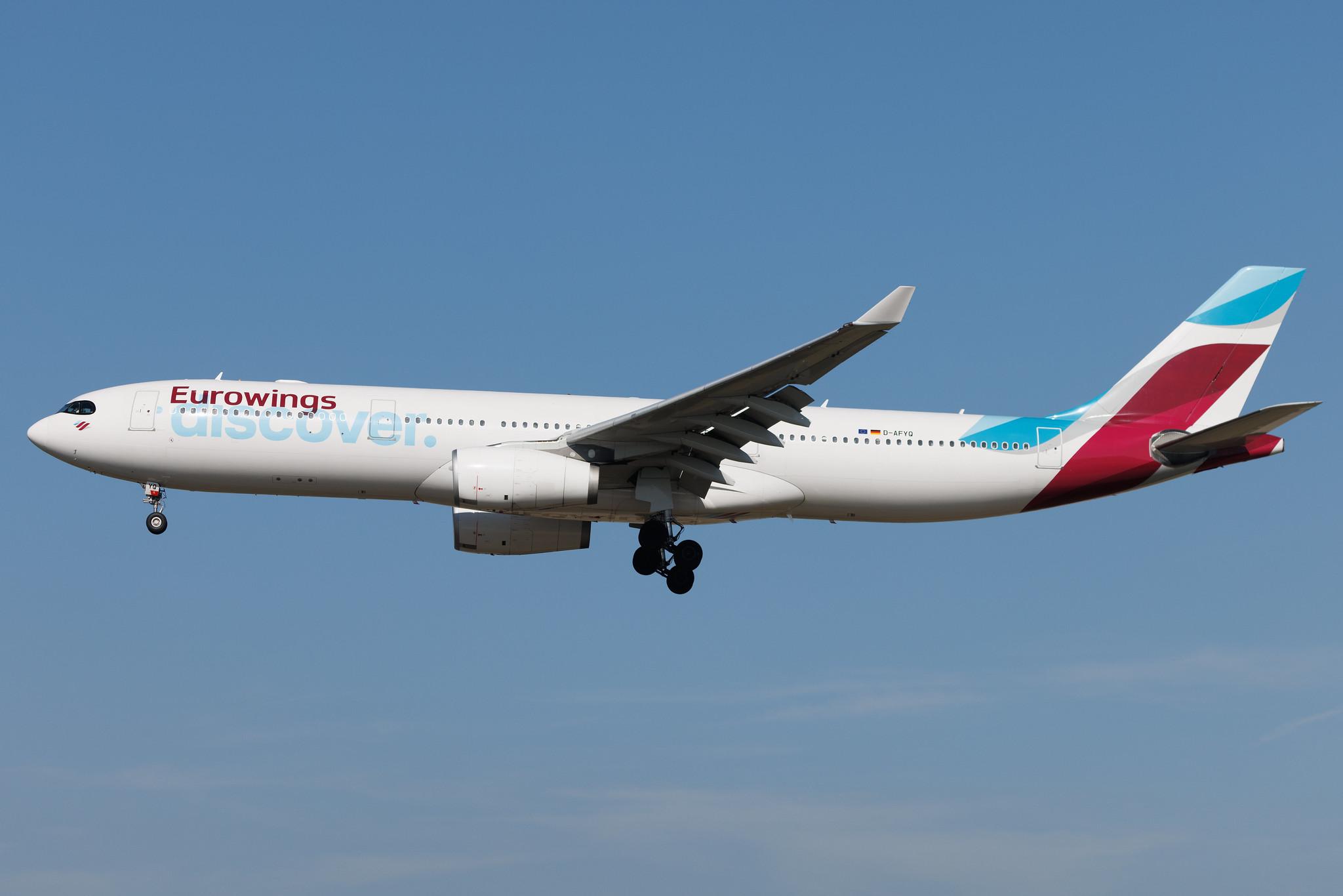 Frankfurt Airport: Eurowings Discover (4Y / OCN) | Airbus A330-343 A333 | D-AFYQ | MSN 1193
