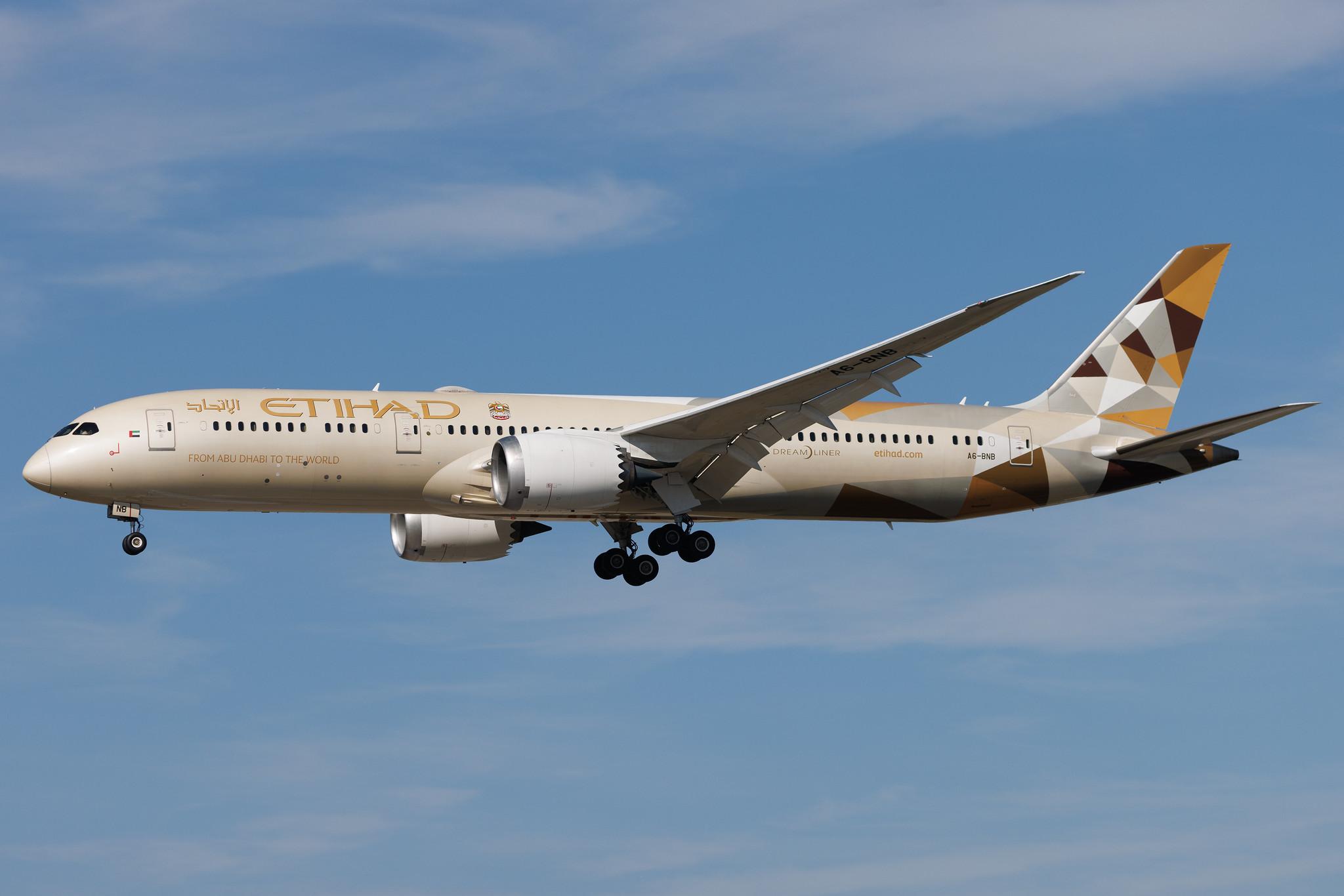 Frankfurt Airport: Etihad Airways (EY / ETD) | Boeing 787-9 Dreamliner B789 | A6-BNB | MSN 39669