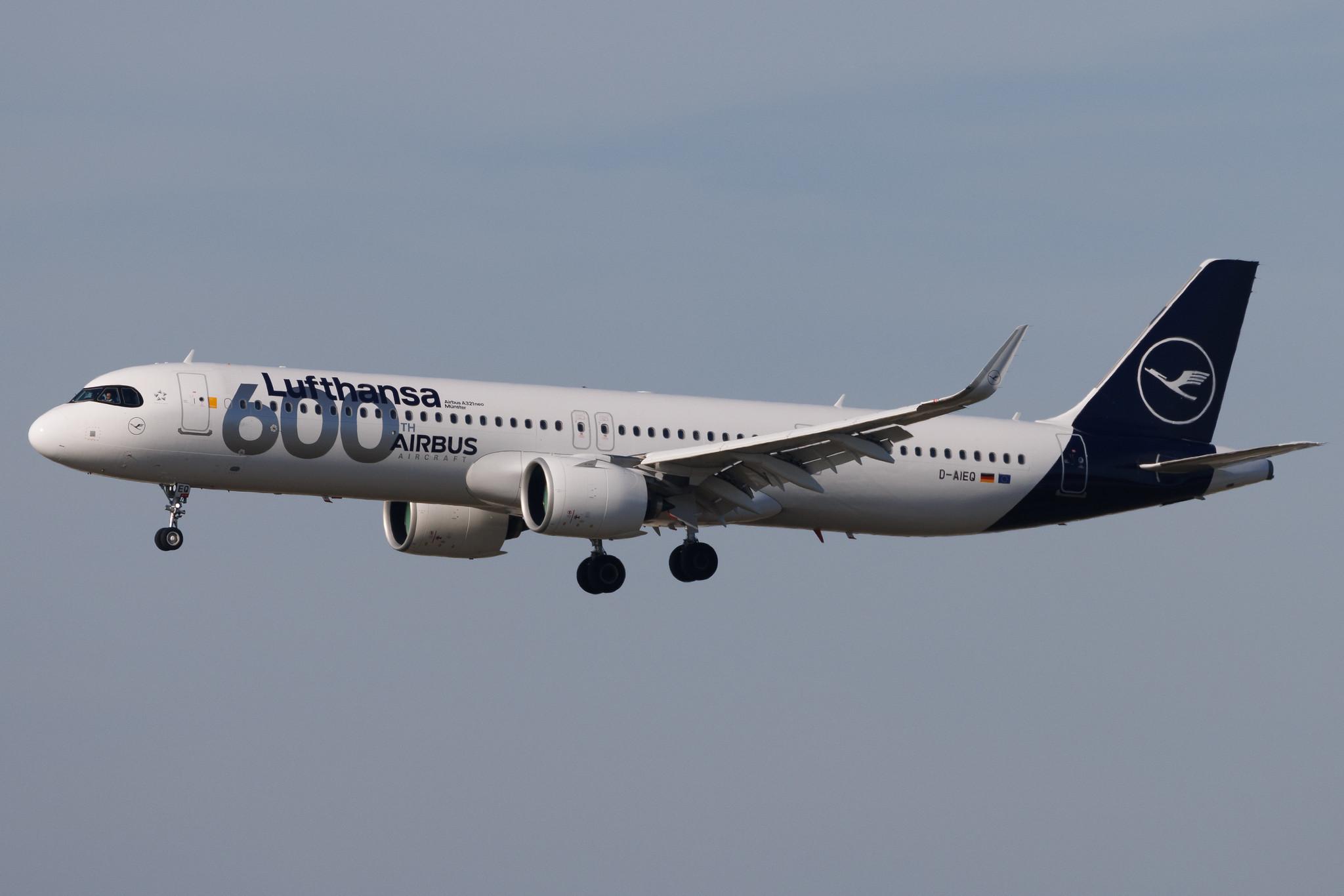 Frankfurt Airport: Lufthansa (LH / DLH) | Livery: 600th Airbus Aircraft | Airbus A321-271NX A21N | D-AIEQ | MSN 11267