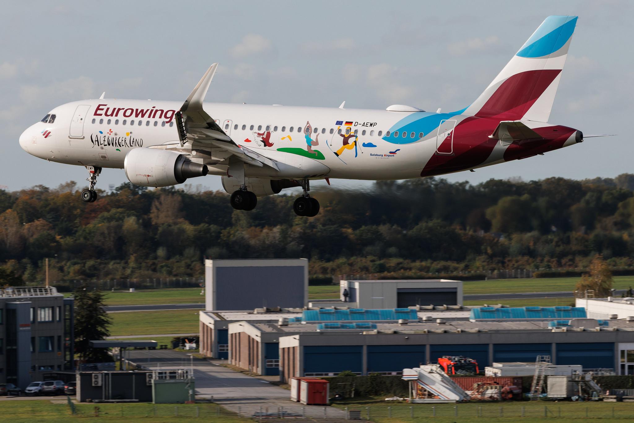 Hamburg Airport: Eurowings (EW / EWG) | Livery: Salzburger Land Livery | Airbus A320-214 A320 | D-AEWP | MSN 7377