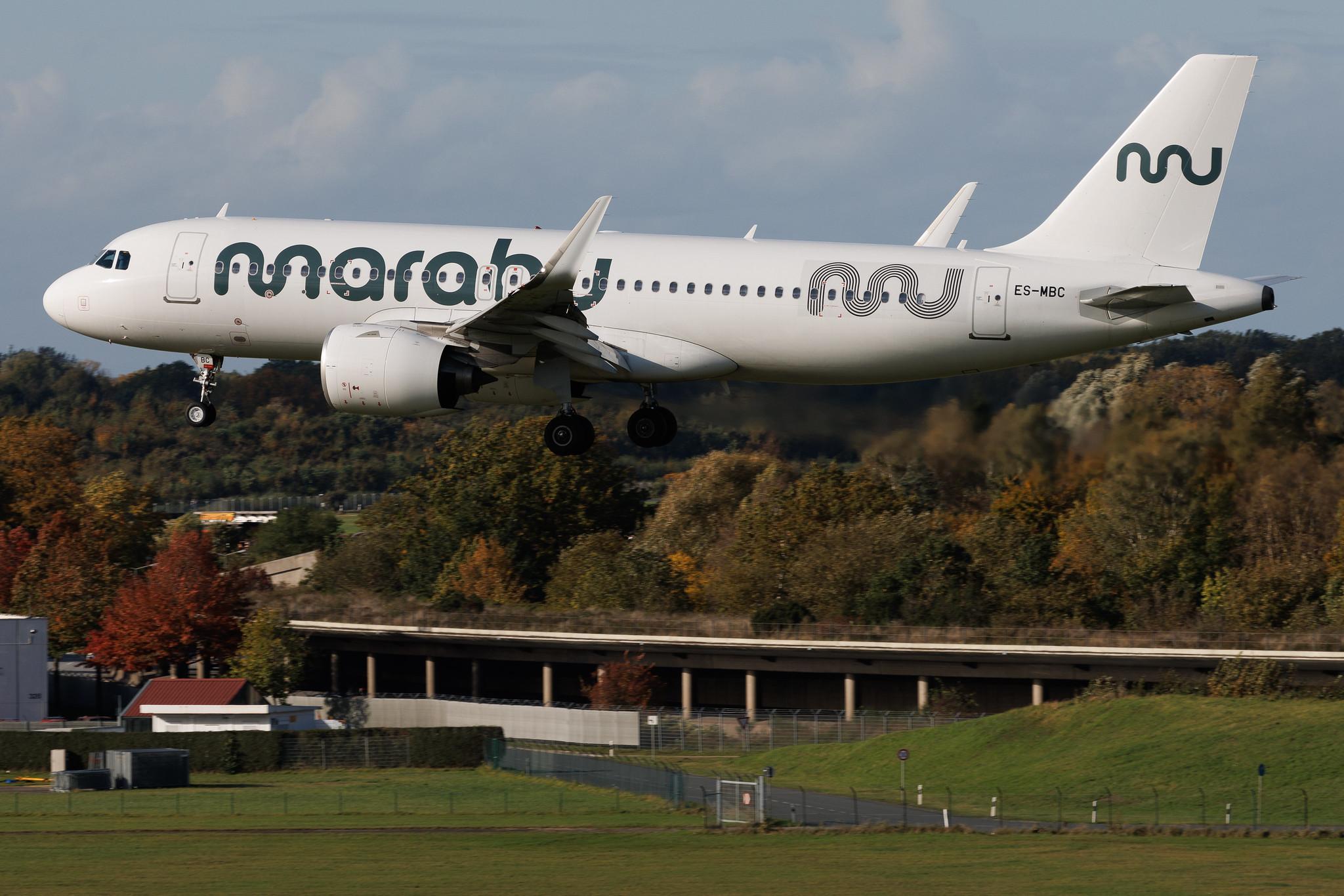 Hamburg Airport: Marabu (DI / MBU) | Operator: Nordica | Airbus A320-271N A20N | ES-MBC | MSN 06967