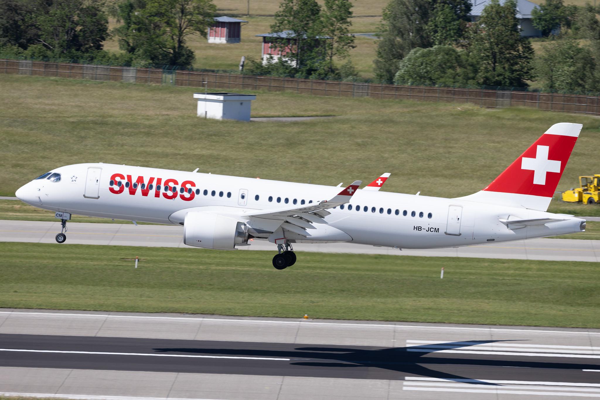 Flughafen Zürich: Swiss (LX / SWR) | Airbus A220-300 BCS3 | HB-JCP | MSN 55036