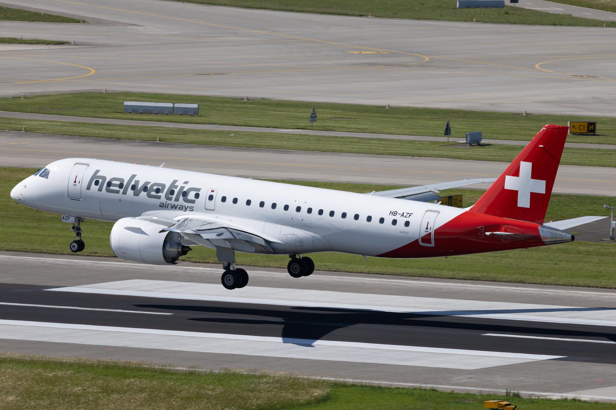 Flughafen Zürich: Helvetic Airways (2L / OAW) | Embraer E190-E2 E290 | HB-AZF | MSN 19020043