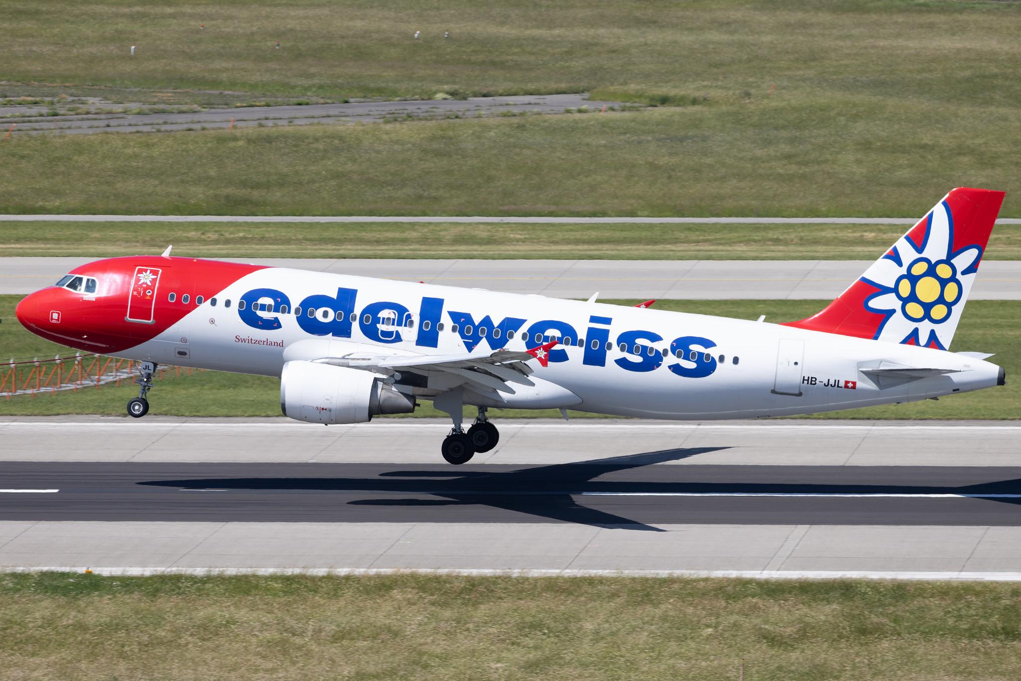 Flughafen Zürich: Edelweiss Air (WK / EDW) | Airbus A320-214 A320 | HB-JJL | MSN 2606