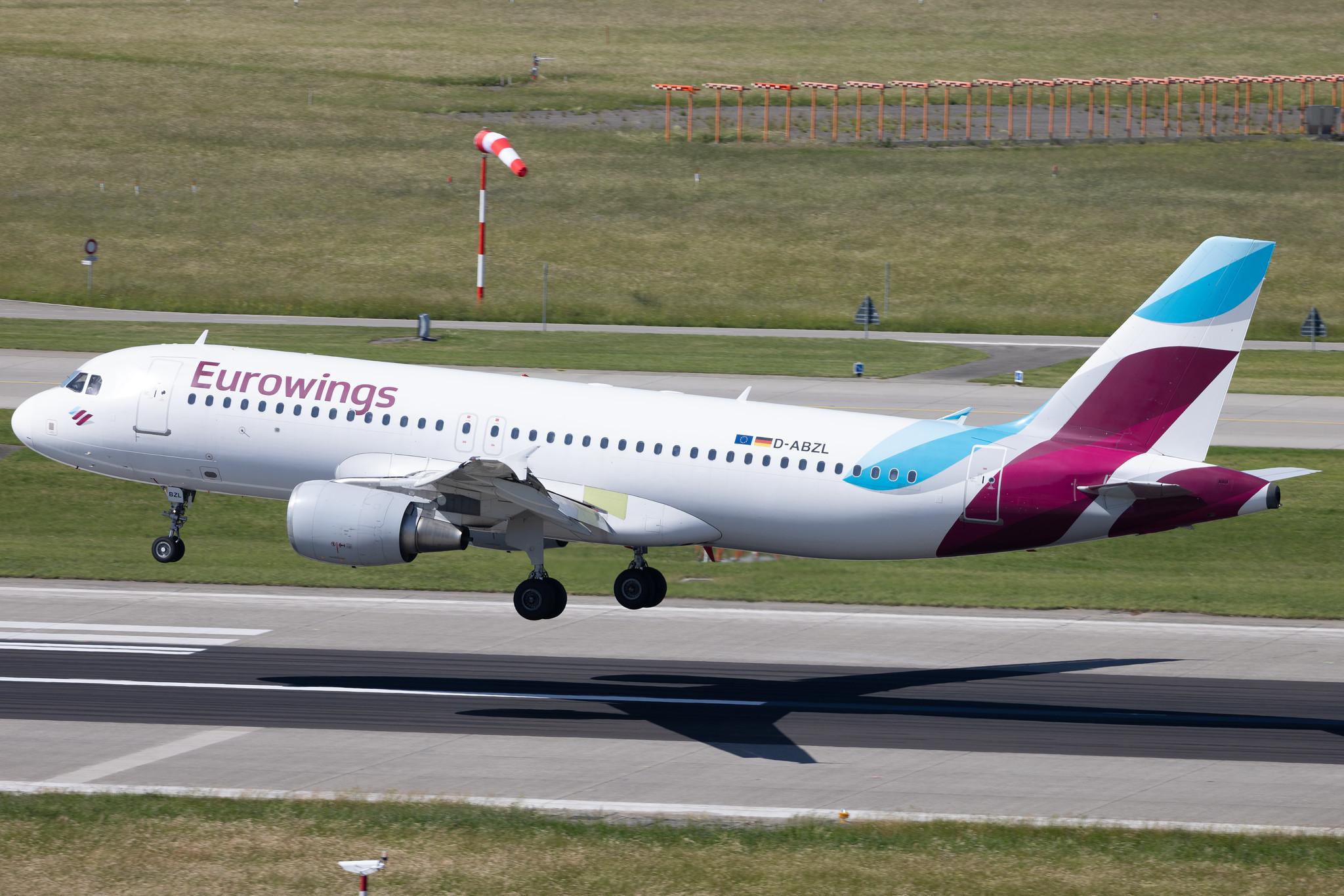 Flughafen Zürich: Eurowings (EW / EWG) | Airbus A320-216 A320 | D-ABZL | MSN 3178