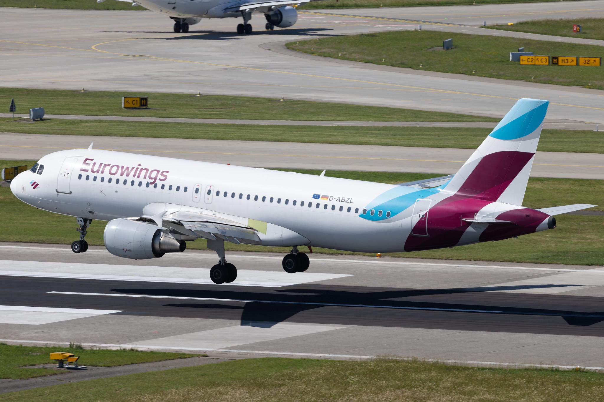 Flughafen Zürich: Eurowings (EW / EWG) | Airbus A320-216 A320 | D-ABZL | MSN 3178