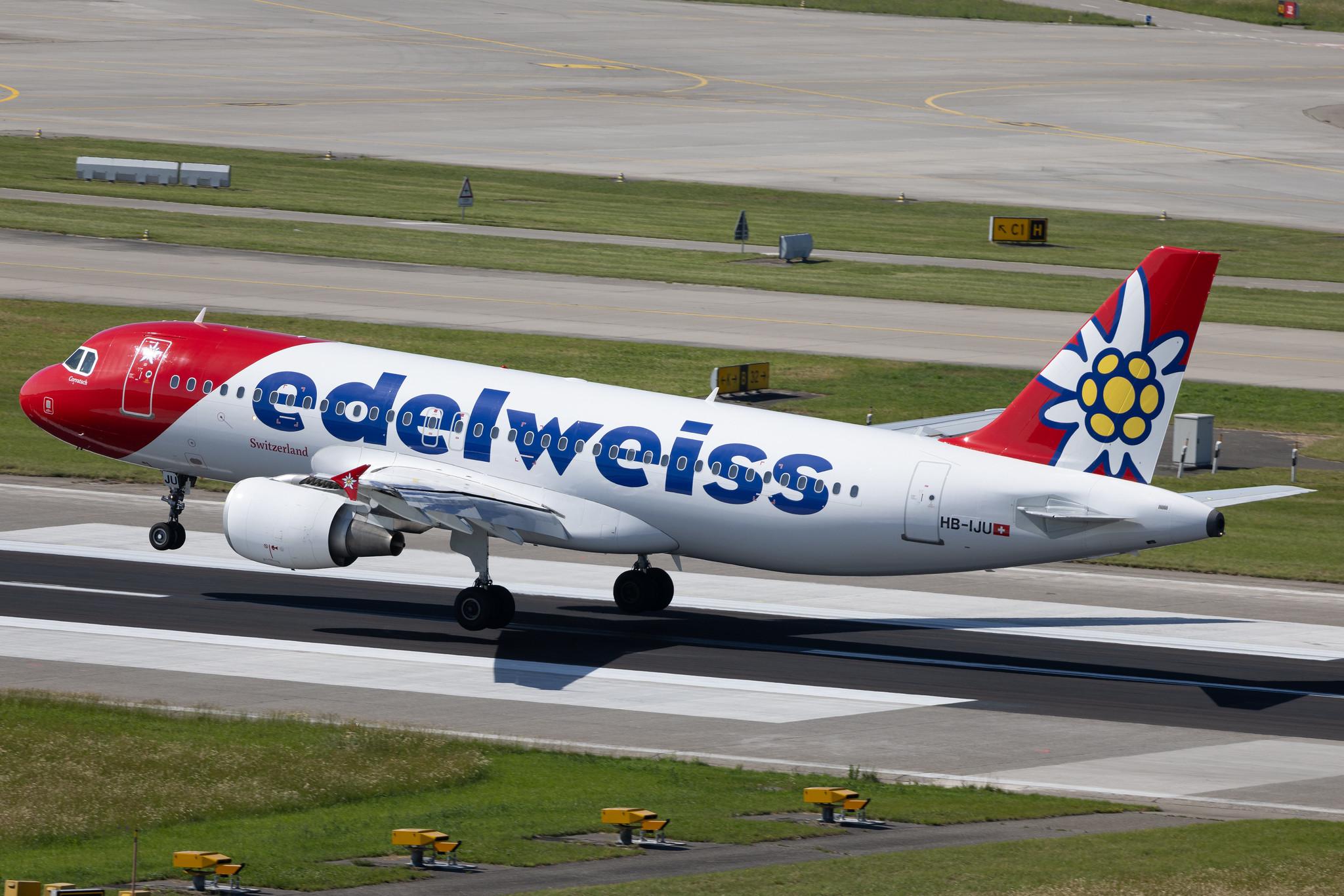 Flughafen Zürich: Edelweiss Air (WK / EDW) | Airbus A320-214 A320 | HB-IJU | MSN 1951