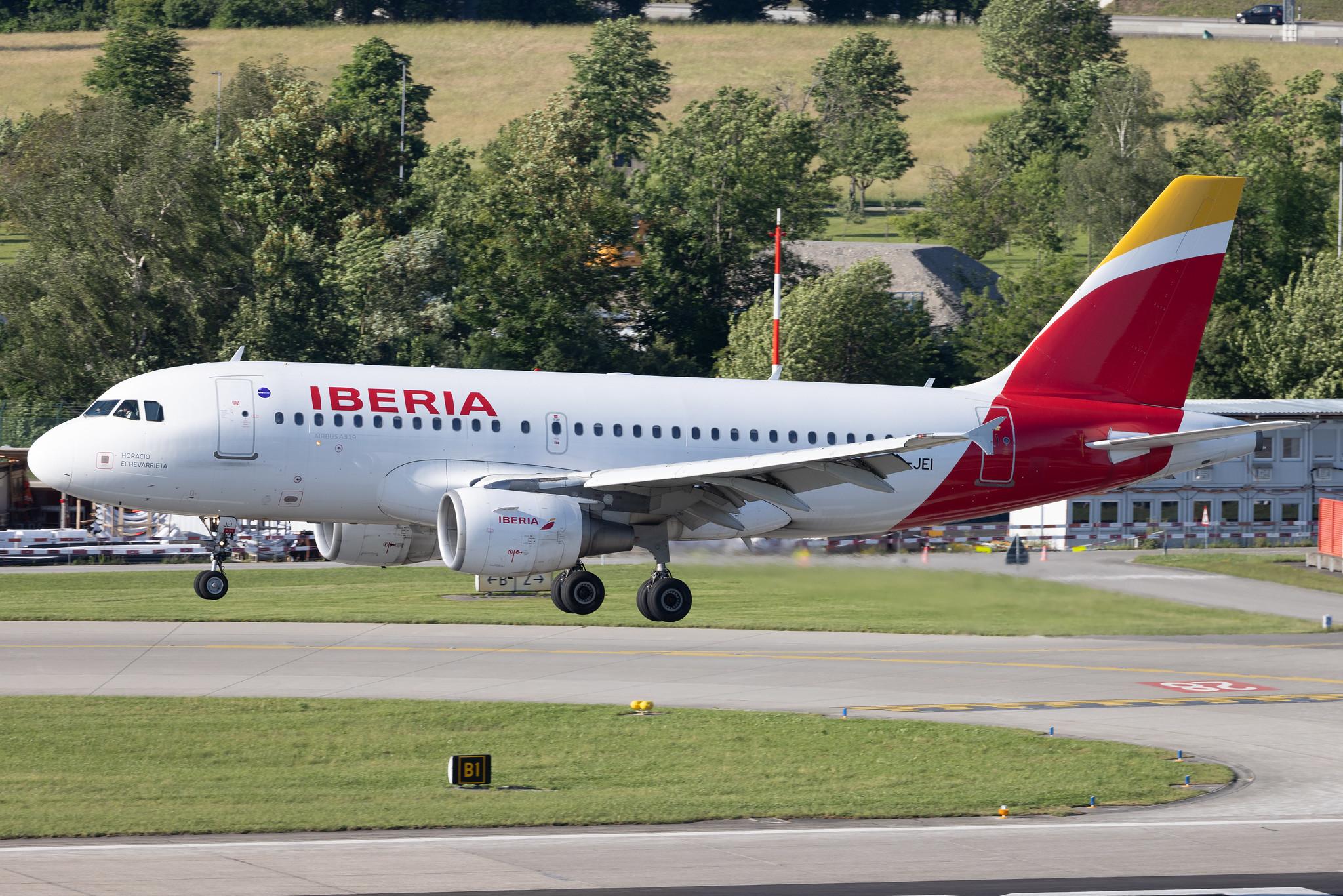 Flughafen Zürich: Iberia (IB / IBE) | Airbus A319-111 A319 | EC-JEI | MSN 2311