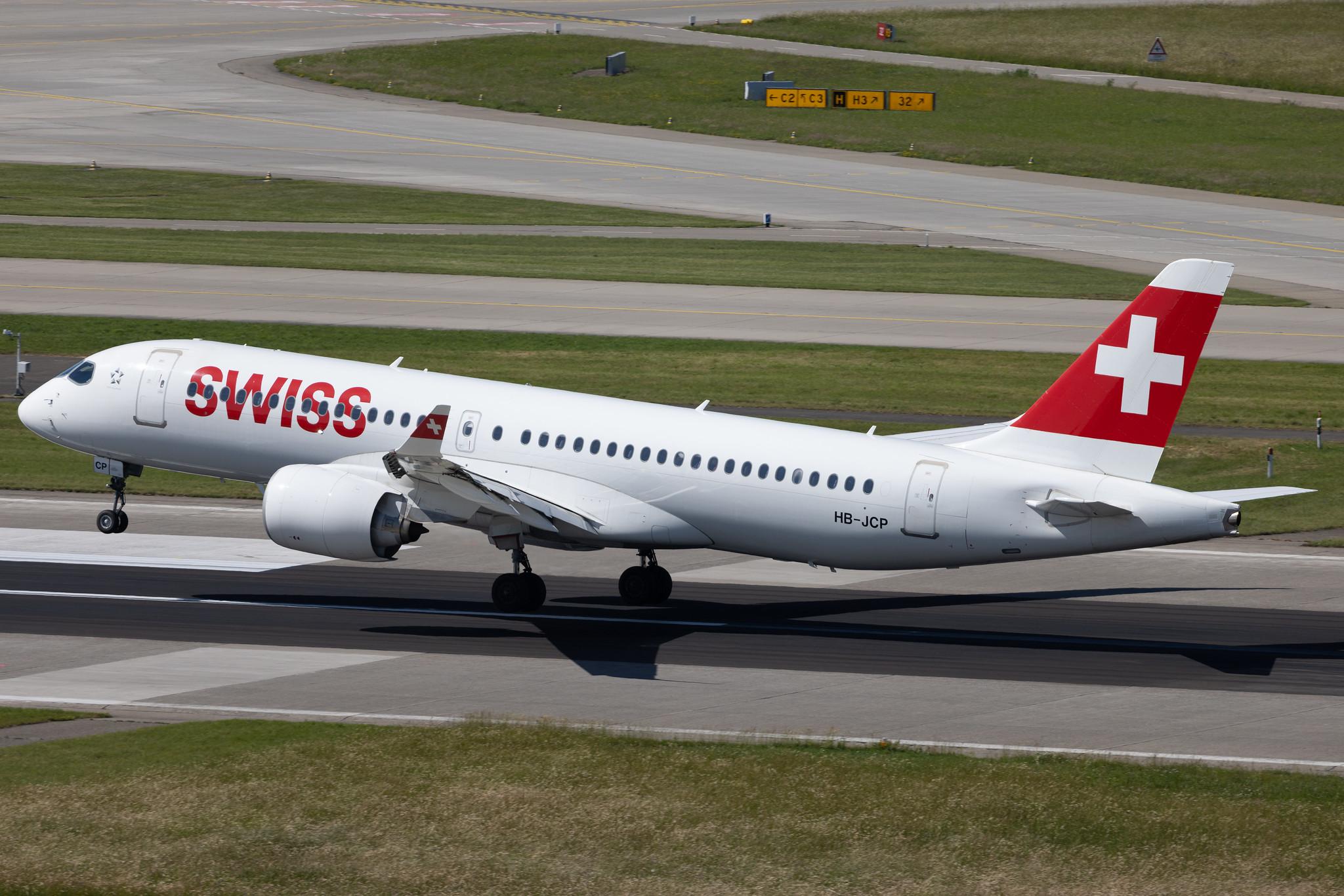 Flughafen Zürich: Swiss (LX / SWR) | Airbus A220-300 BCS3 | HB-JCP | MSN 55036