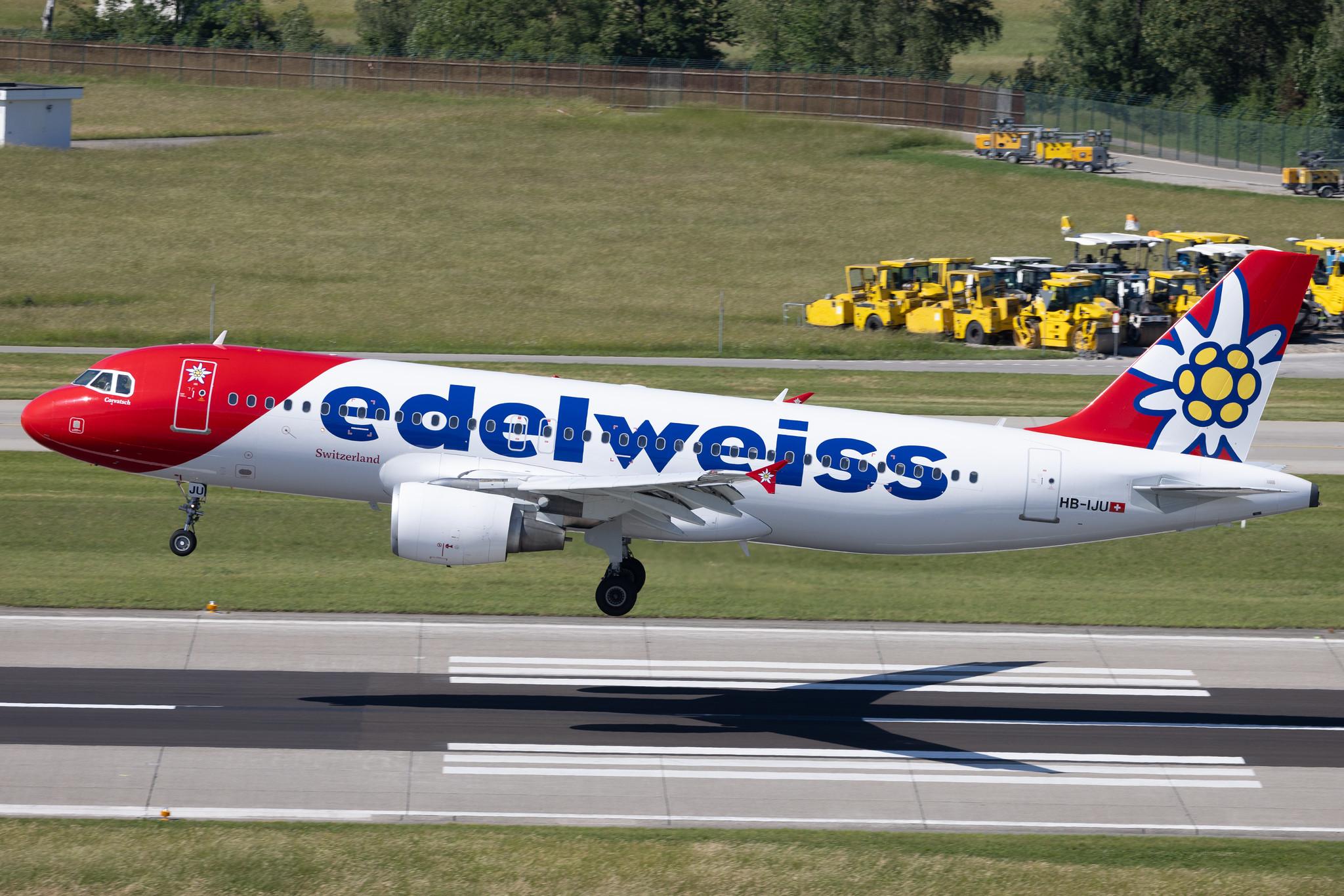 Flughafen Zürich: Edelweiss Air (WK / EDW) | Airbus A320-214 A320 | HB-IJU | MSN 1951