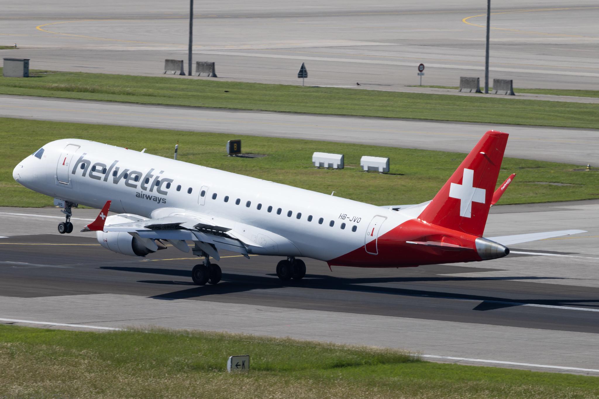 Flughafen Zürich: Helvetic Airways (2L / OAW) | E190 | HB-JVO | MSN 19000294