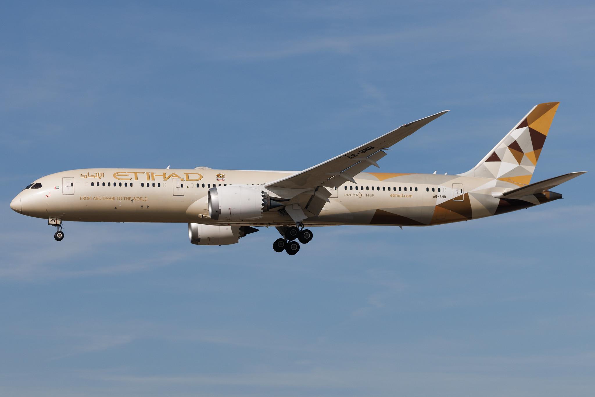 Frankfurt Airport: Etihad Airways (EY / ETD) | Boeing 787-9 Dreamliner B789 | A6-BNB | MSN 39669