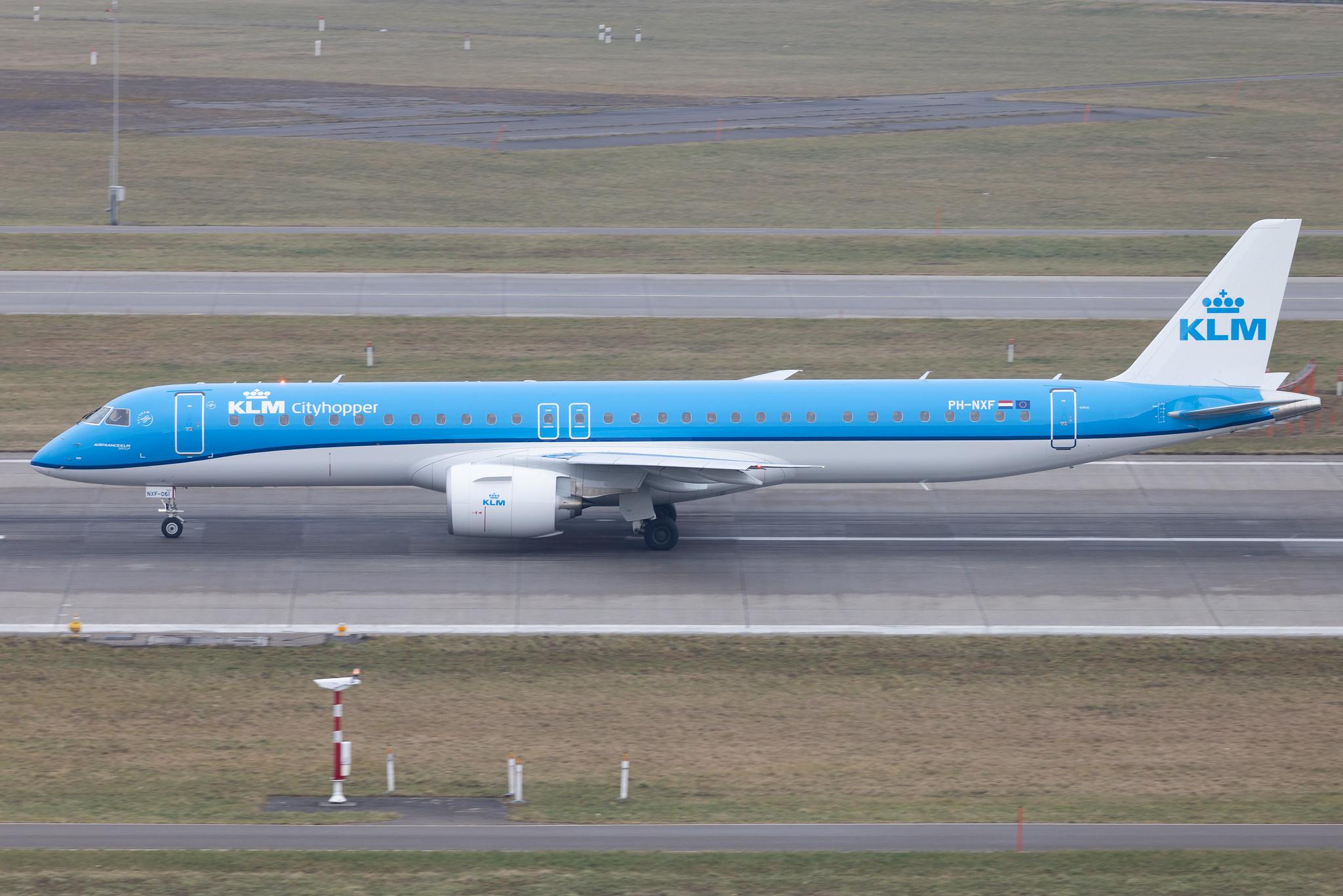Flughafen Zürich: KLM (KL / KLM) | Operator: KLM Cityhopper | Embraer E195-E2 E295 | PH-NXF | MSN 19020061