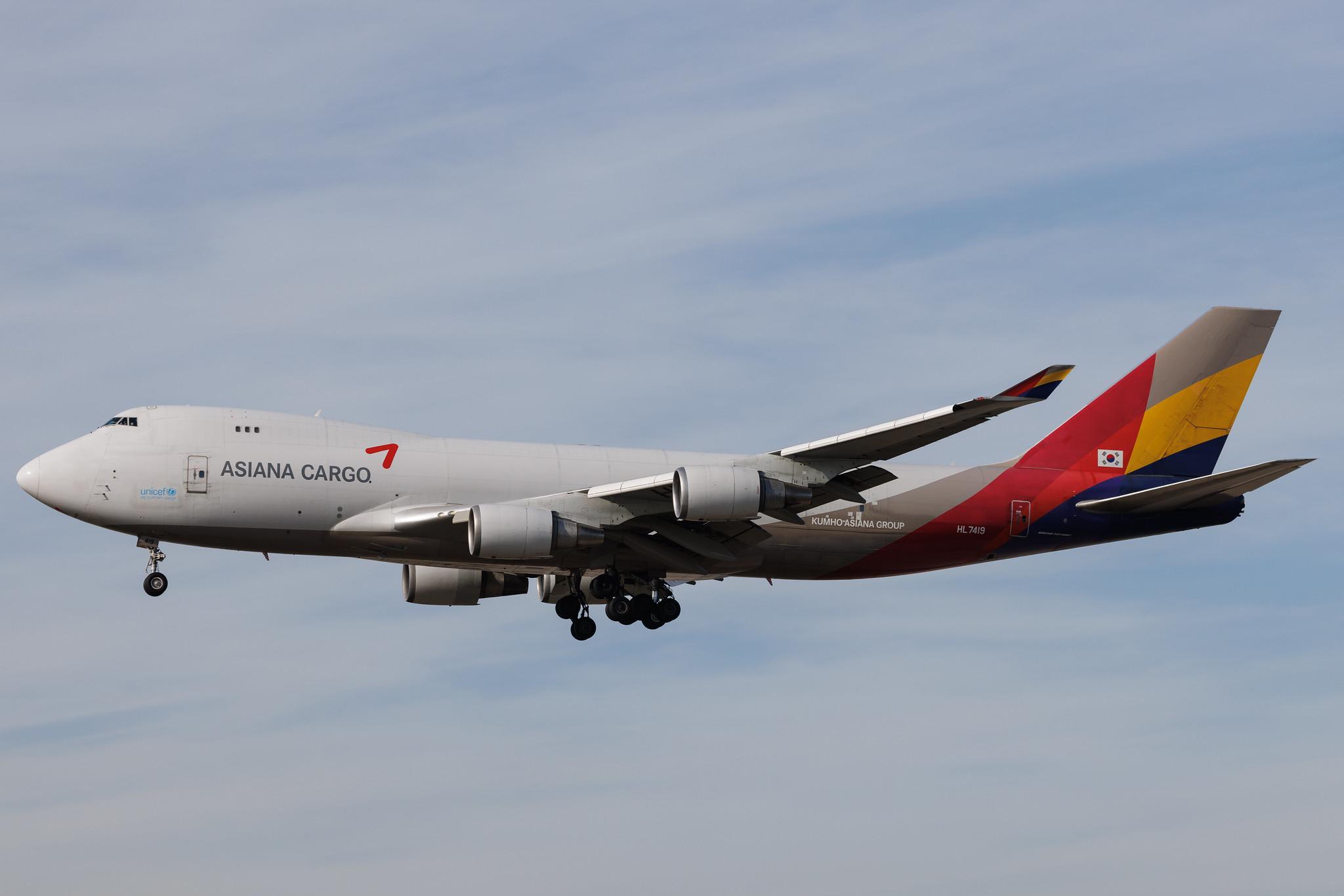 Frankfurt Airport: Asiana Cargo (OZ / AAR) | Operator: Asiana Airlines | Boeing 747-48EF(SCD) B744 | HL7419 | MSN 25781