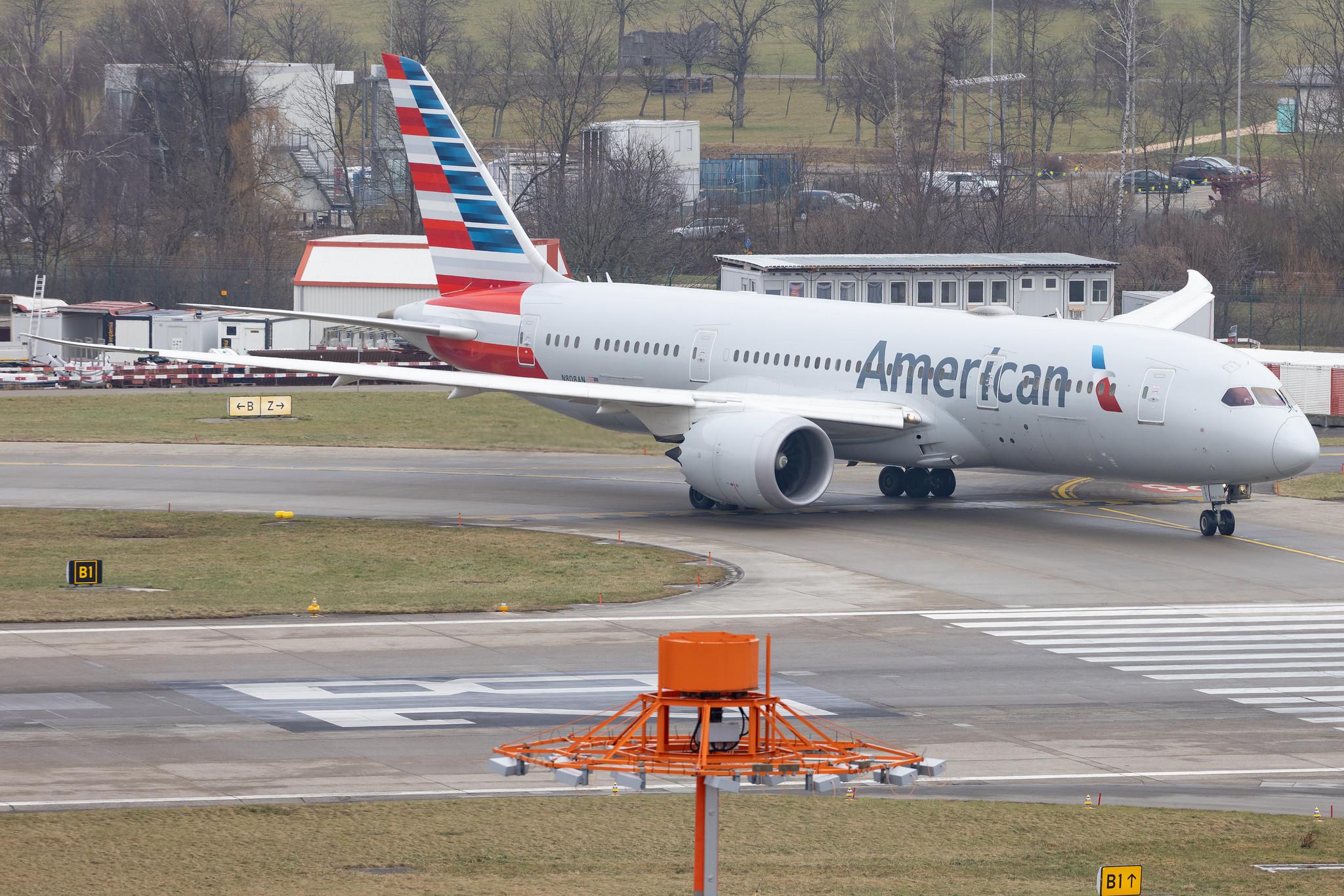Flughafen Zürich: American Airlines (AA / AAL) | Boeing 787-8 Dreamliner B788 | N808AN | MSN 40626