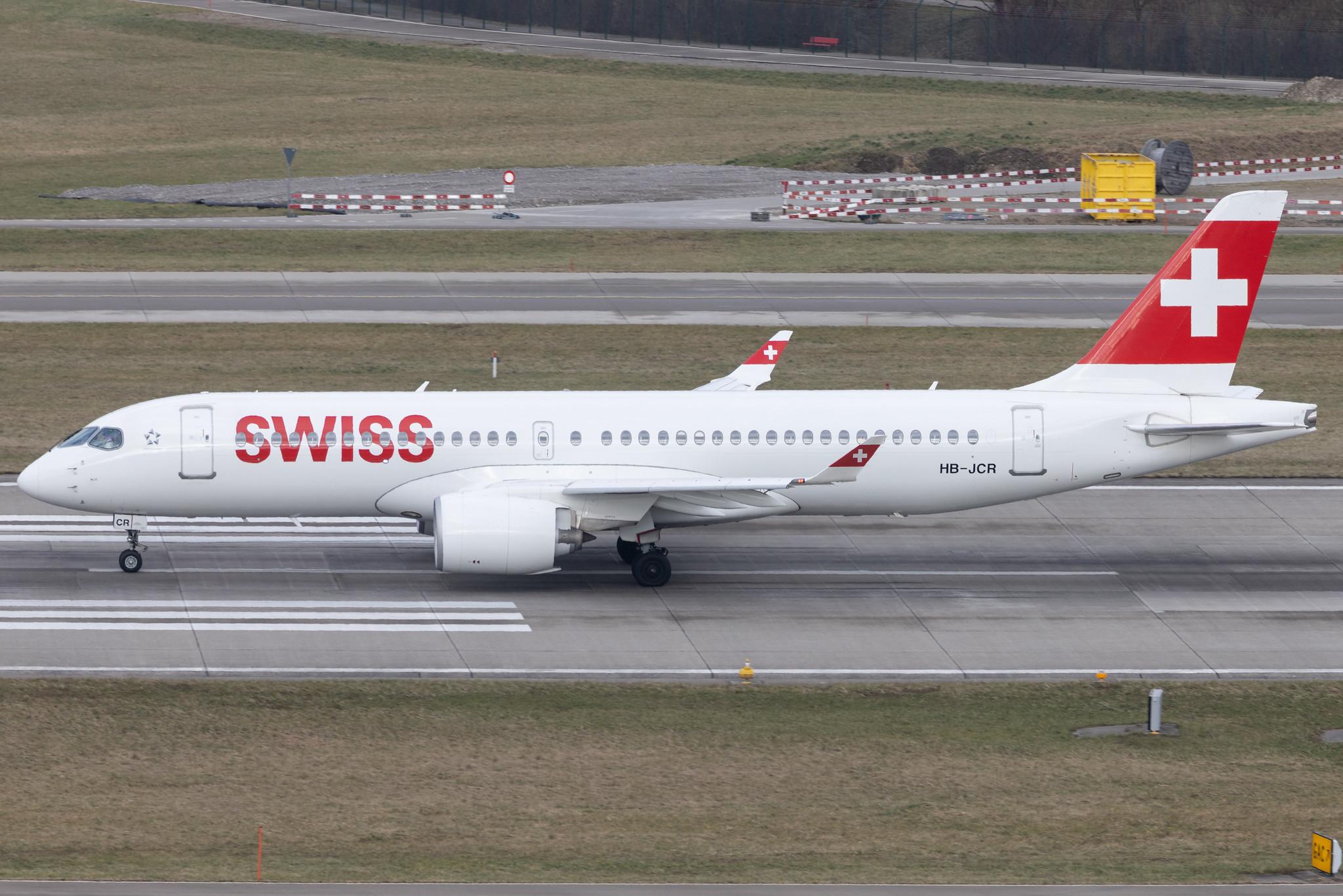 Flughafen Zürich: Swiss (LX / SWR) | Airbus A220-300 BCS3 | HB-JCR | MSN 55044