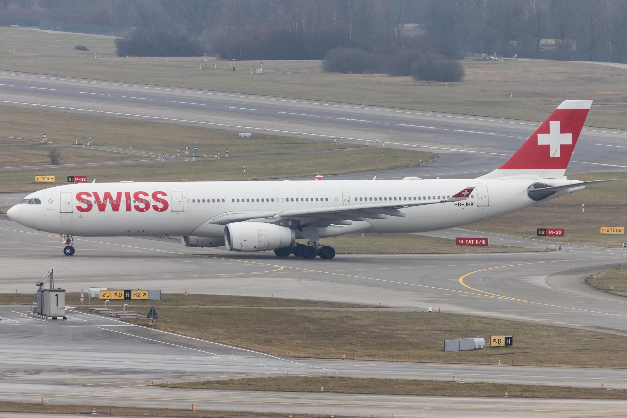 Flughafen Zürich: Swiss (LX / SWR) | Airbus A330-343 A333 | HB-JHK | MSN 1276