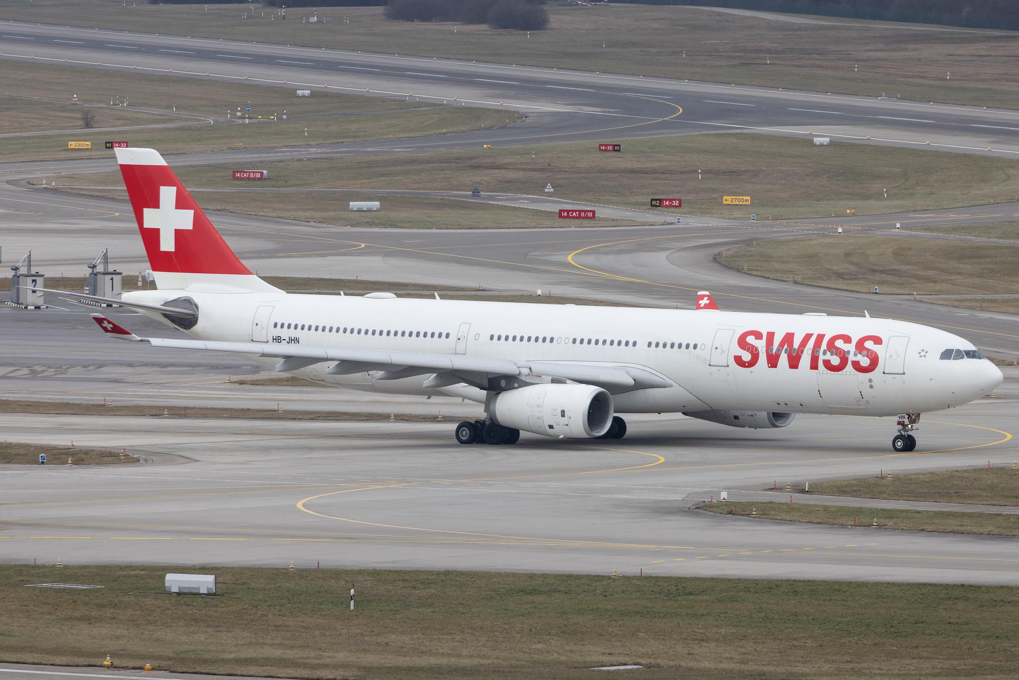 Flughafen Zürich: Swiss (LX / SWR) | Airbus A330-343 A333 | HB-JHN | MSN 1403