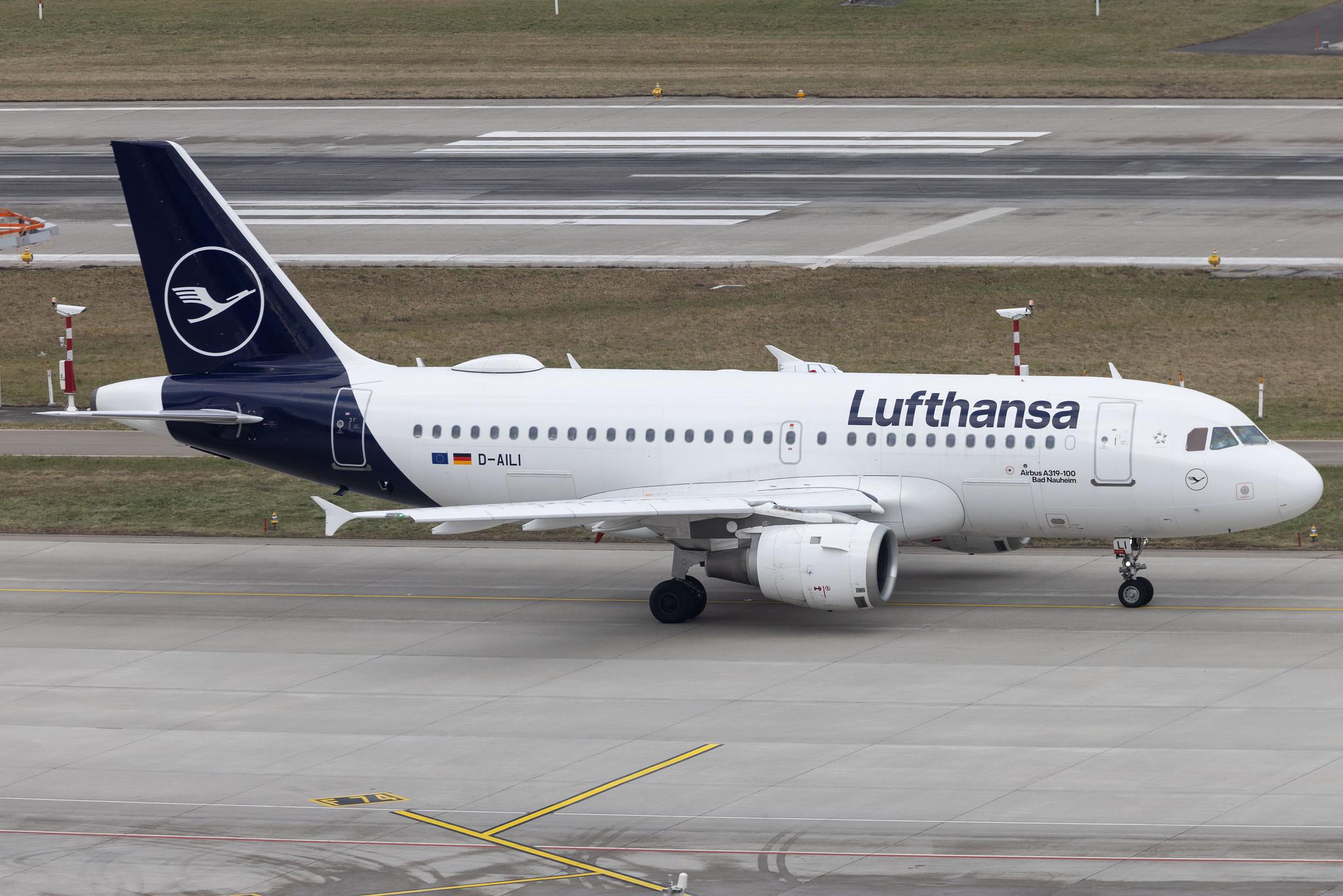 Flughafen Zürich: Lufthansa (LH / DLH) |  Airbus A319-114 A319 | D-AILI | MSN 0651