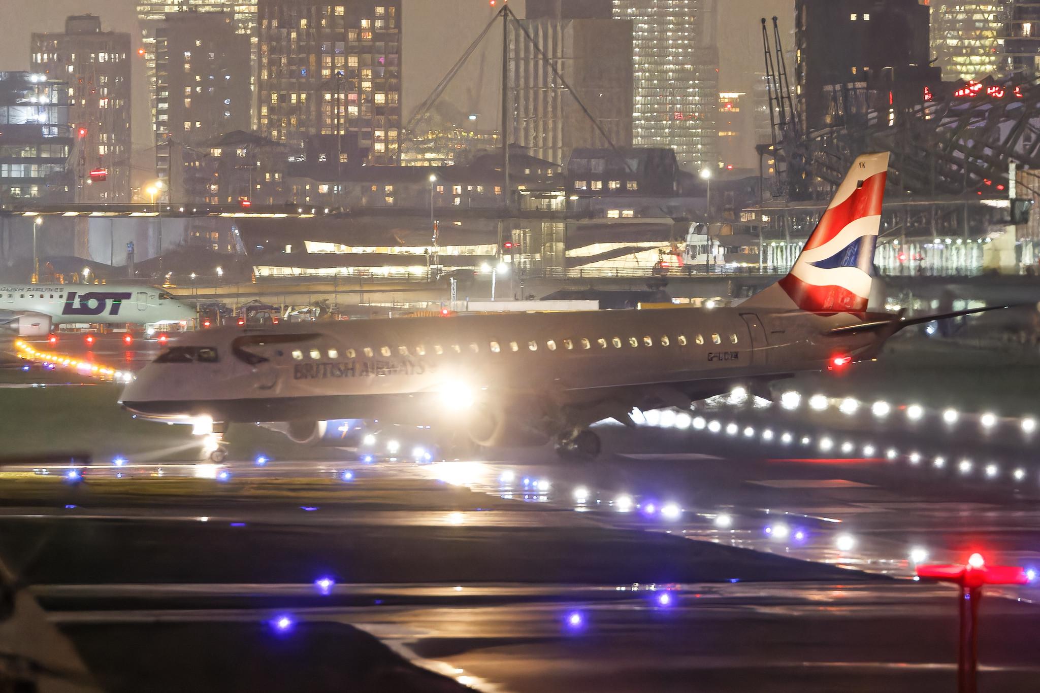 London City Airport: British Airways (BA / BAW) | Operator: BA CityFlyer | Embraer E190SR E190 | G-LCYK | MSN 19000343