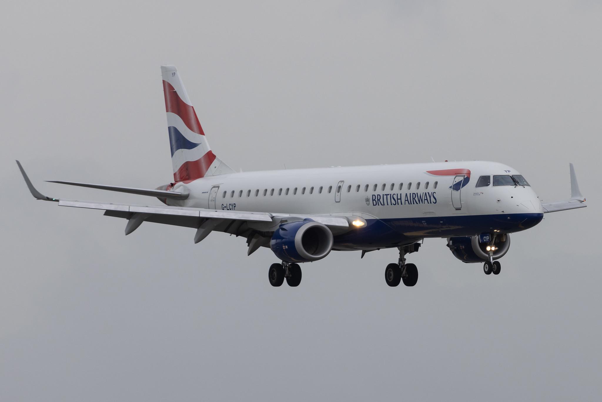 London City Airport: British Airways (BA / BAW) | Operator: BA CityFlyer | E190 | G-LCYP | MSN 19000443
