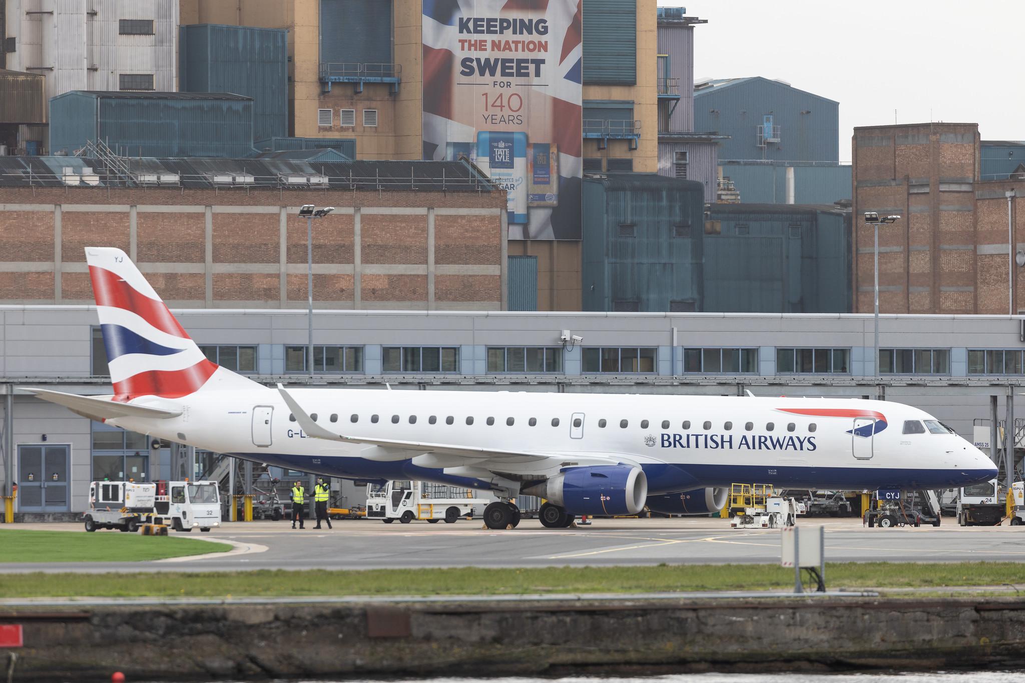 London City Airport: British Airways (BA / BAW) | Operator: BA CityFlyer | Embraer E190SR E190 | G-LCYJ | MSN 19000339
