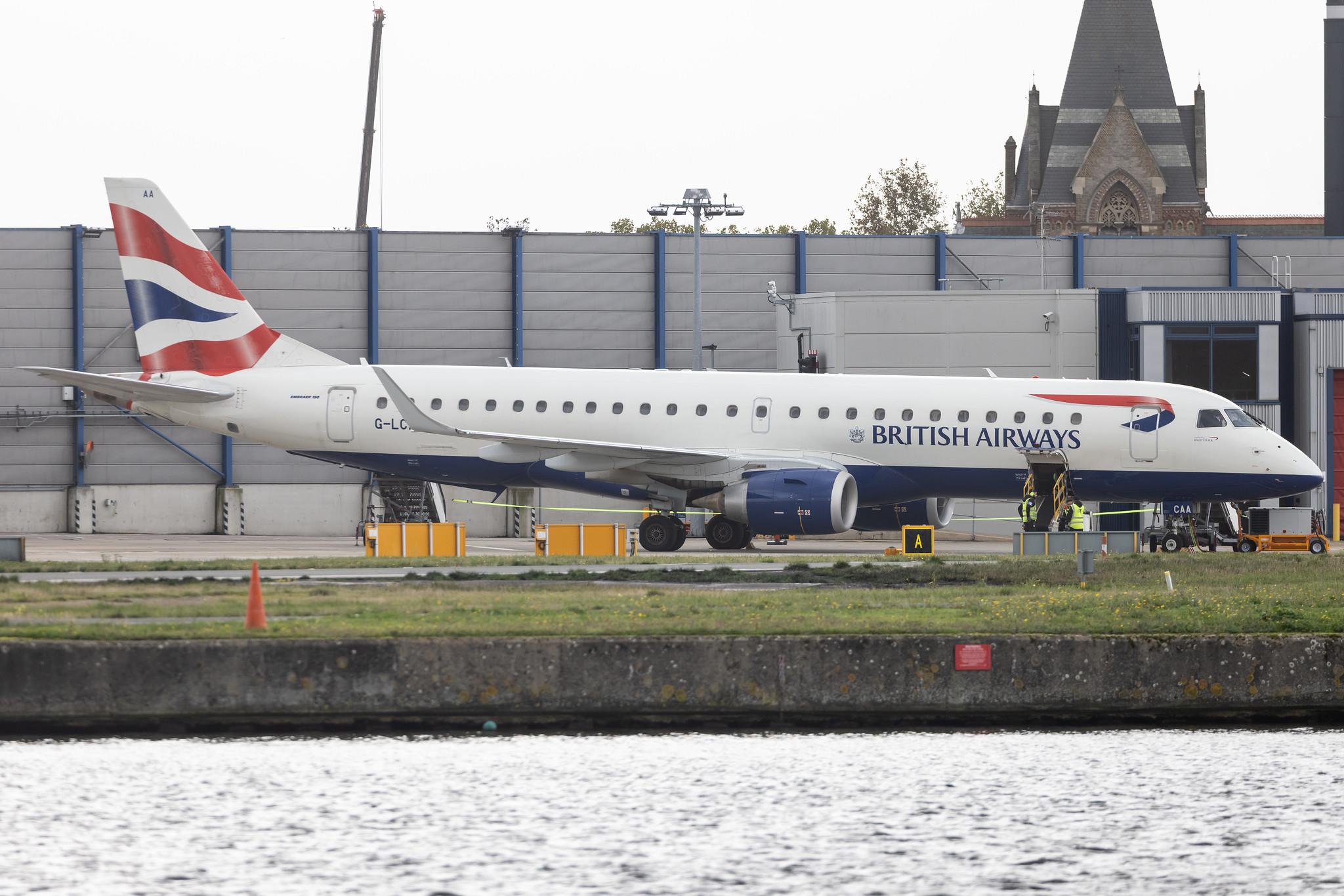 London City Airport: British Airways (BA / BAW) | Operator: BA CityFlyer | Embraer E190LR E190 | G-LCAA | MSN 19000456