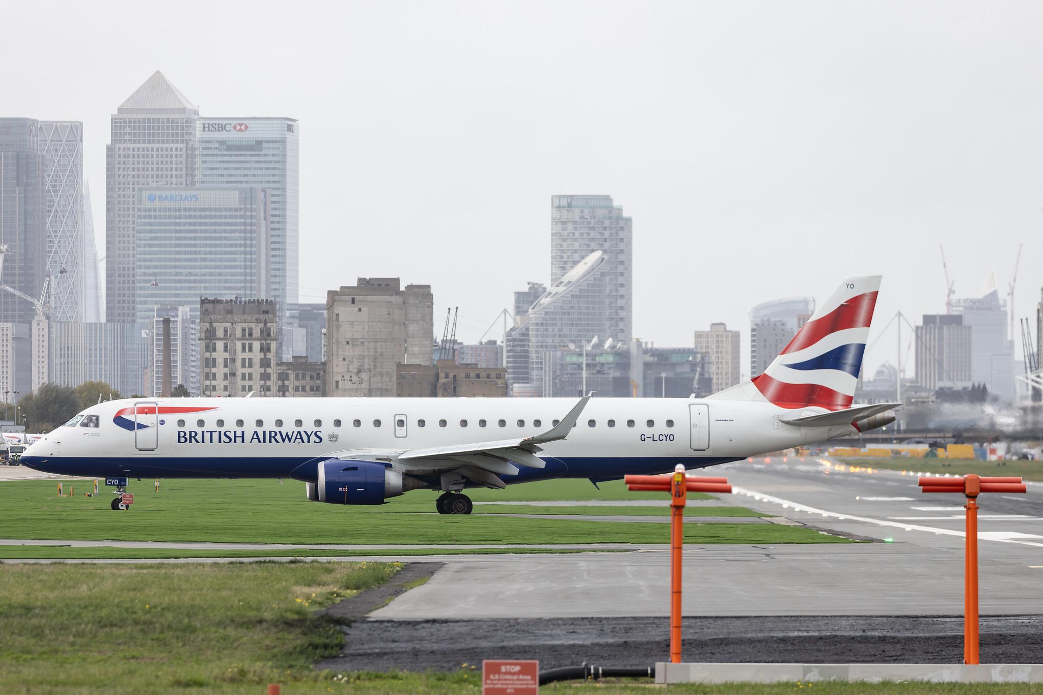 London City Airport: British Airways (BA / BAW) | Operator: BA CityFlyer | E190 | G-LCYO | MSN 19000430